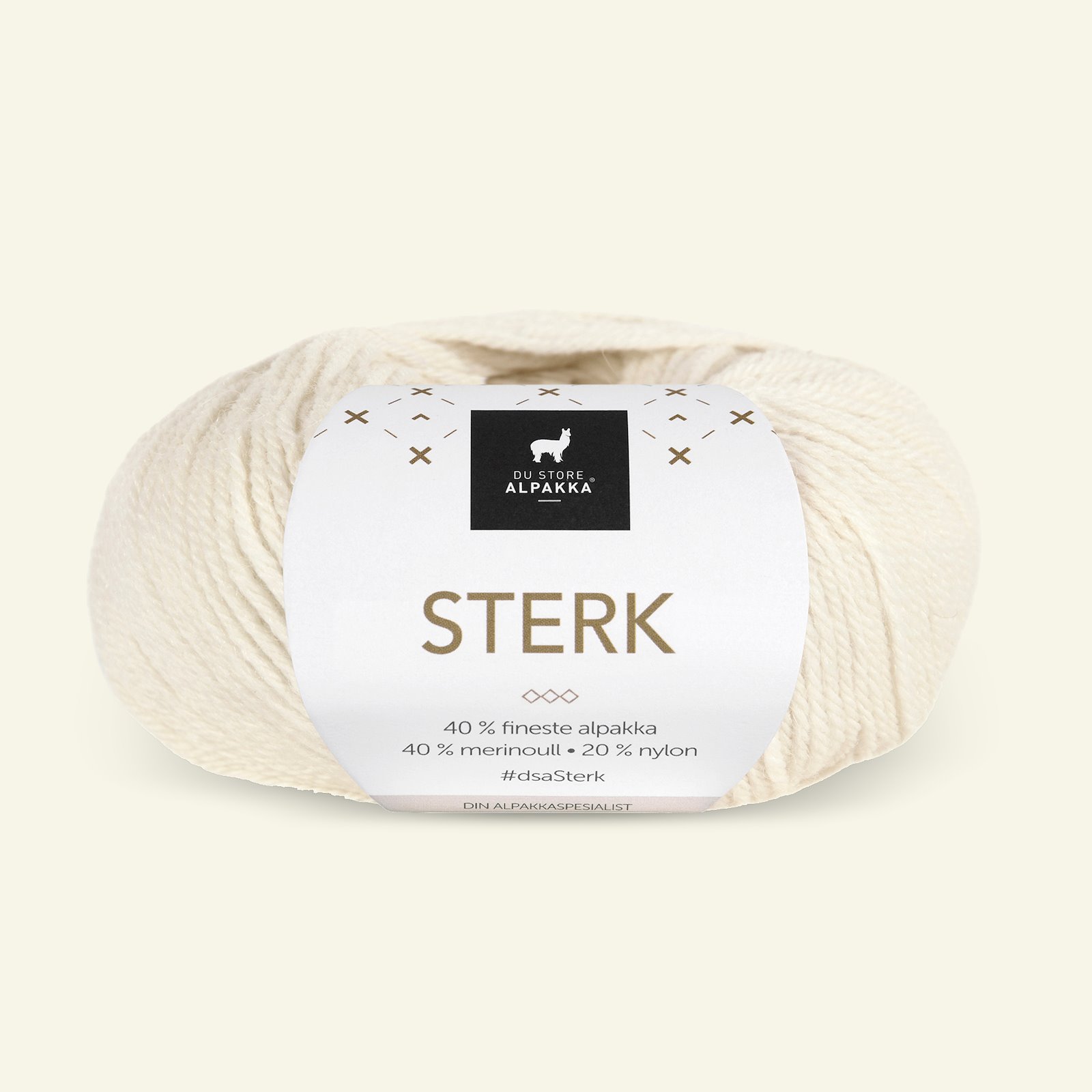 Du Store Alpakka, alpaca merino mixed yarn "Sterk", offwhite (806) 90000656_pack