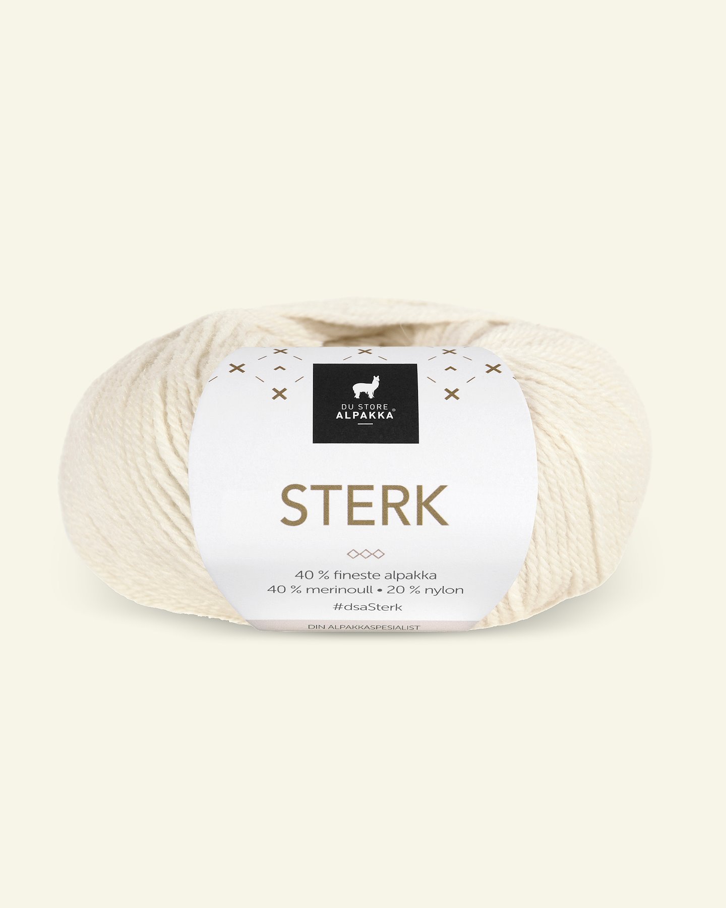 Du Store Alpakka, alpaca merino mixed yarn "Sterk", offwhite (806) 90000656_pack