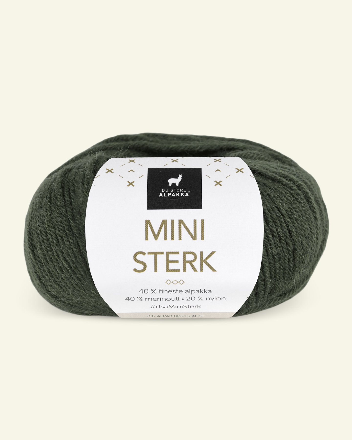 Du Store Alpakka, alpaca merino mixgarn "Mini Sterk", flaskegrøn (860) 90000641_pack