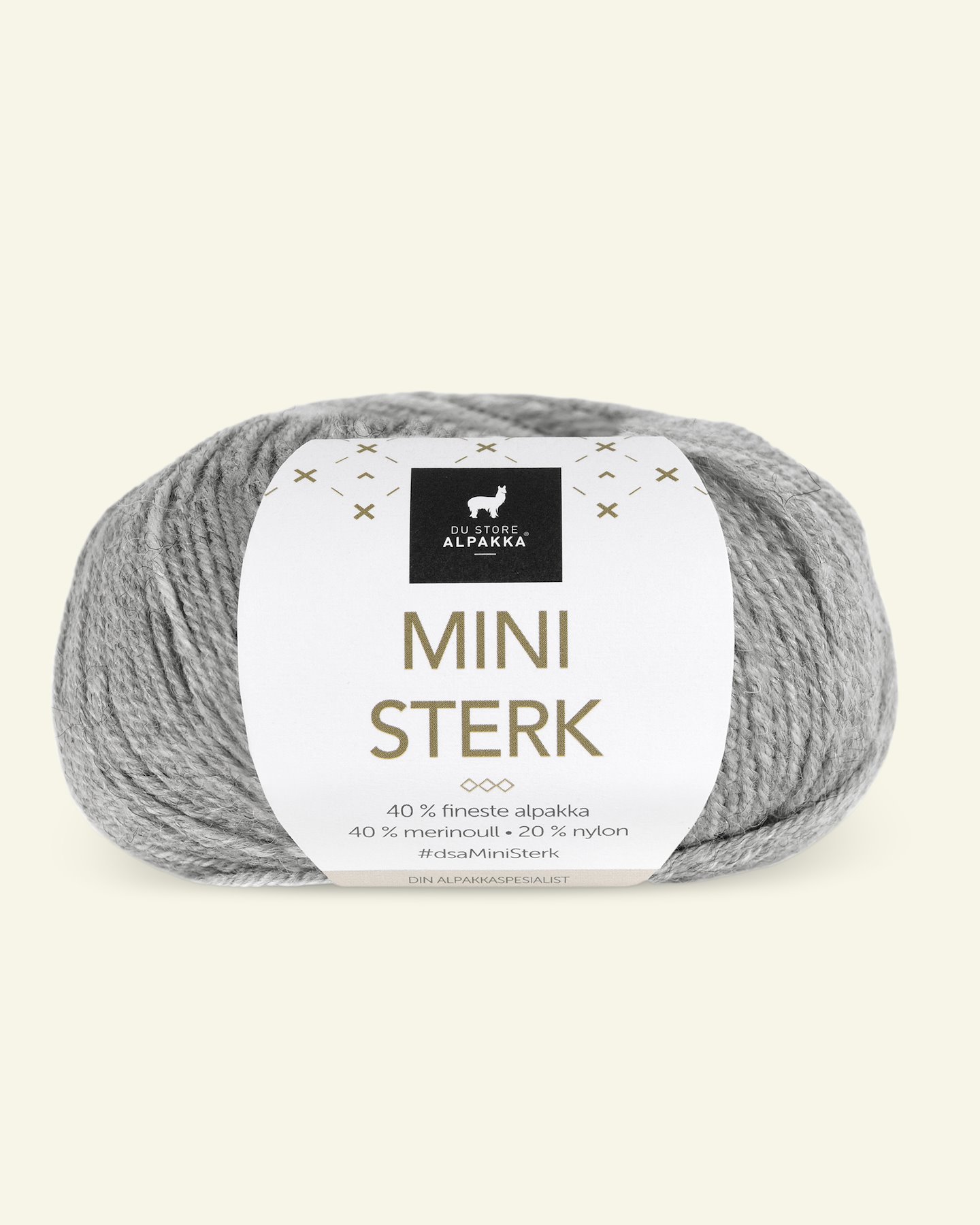 Du Store Alpakka, alpaca merino mixgarn "Mini Sterk", grå melange (822) 90000626_pack