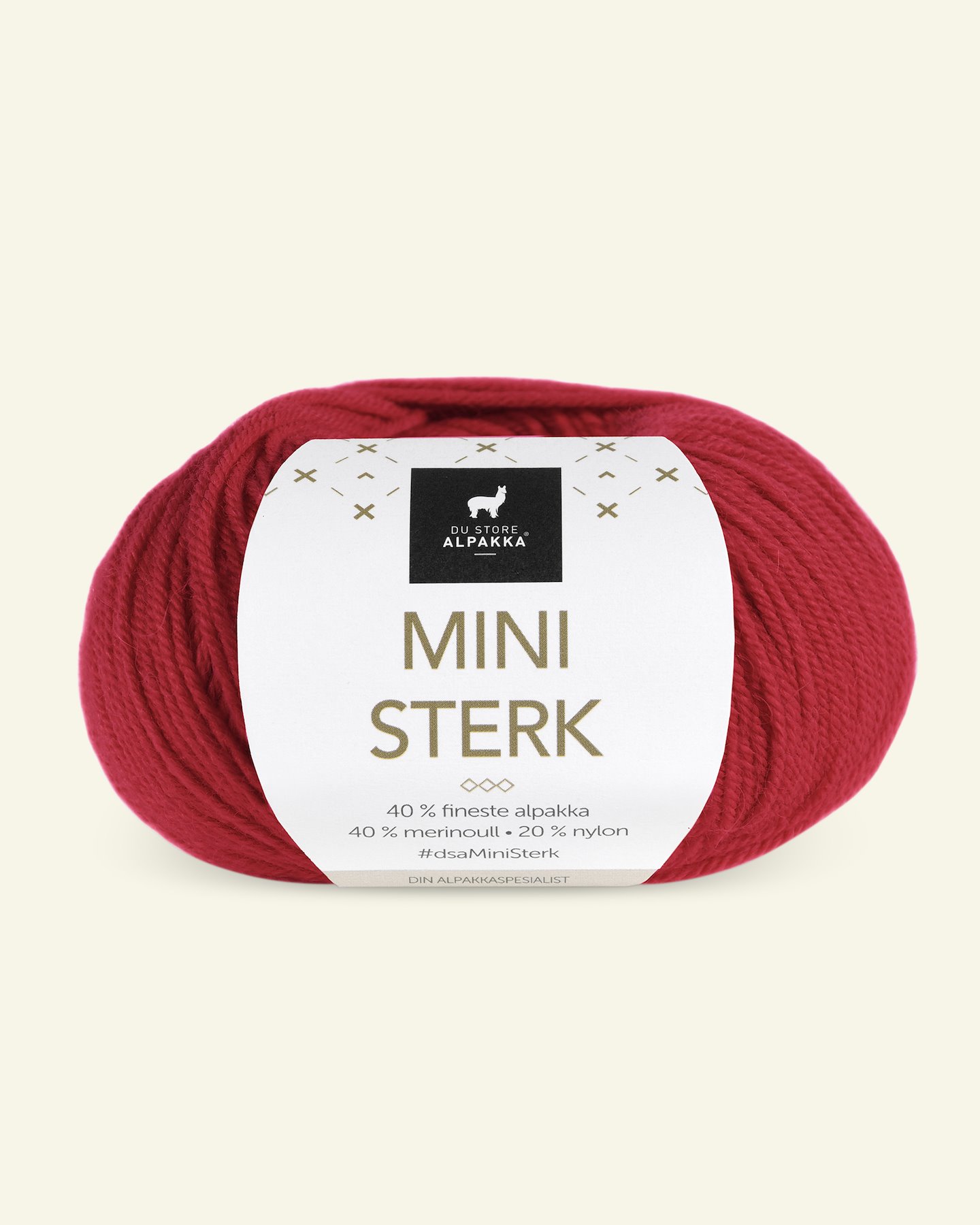Du Store Alpakka, alpaca merino mixgarn "Mini Sterk", rød (828) 90000630_pack