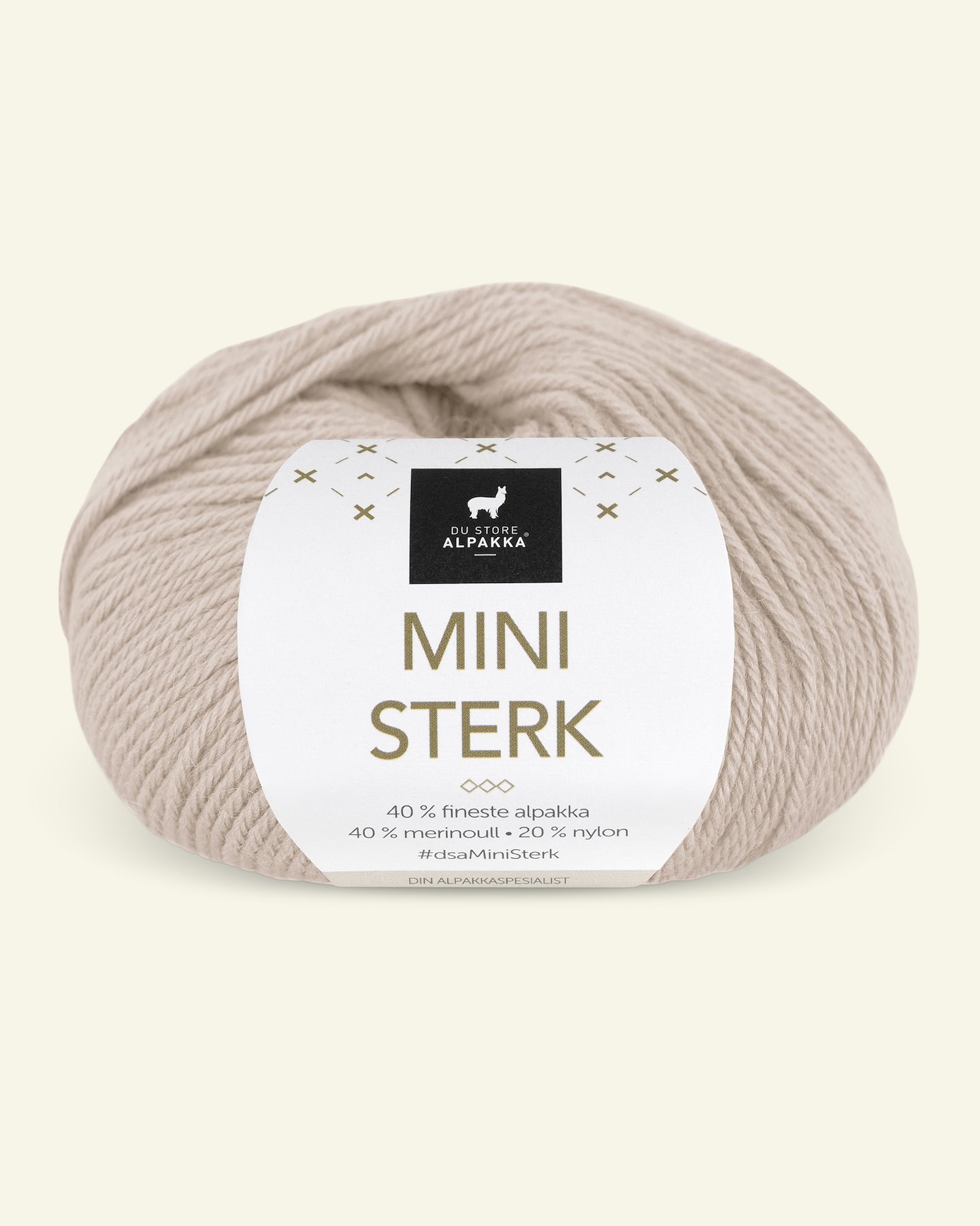 Du Store Alpakka, alpaca merino mixgarn "Mini Sterk", sand (911) 90000654_pack