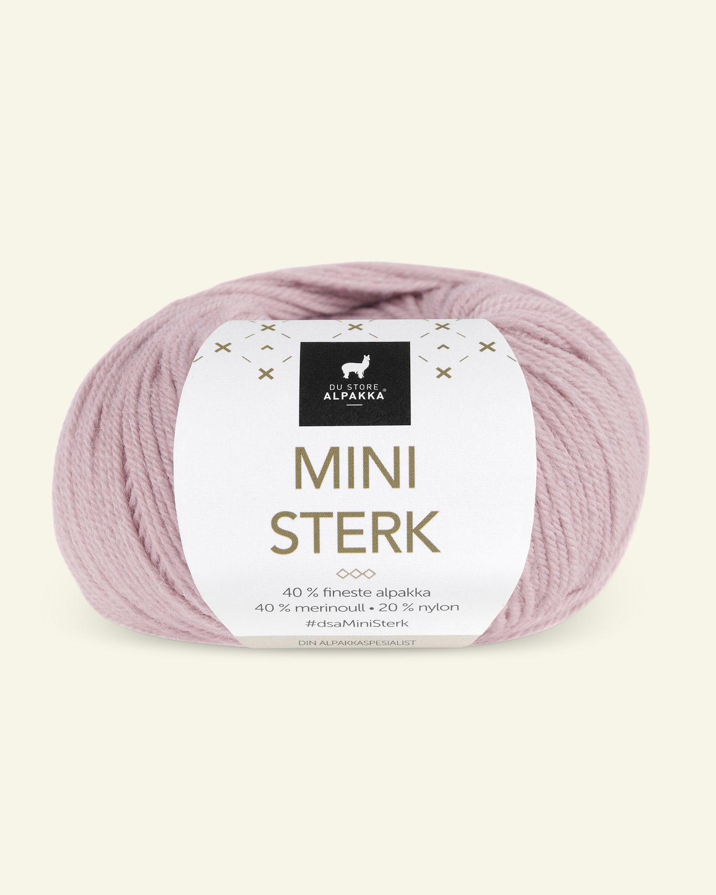 Du Store Alpakka, alpaca merino mixgarn "Mini Sterk", støvet rosa (850) 90000635_pack