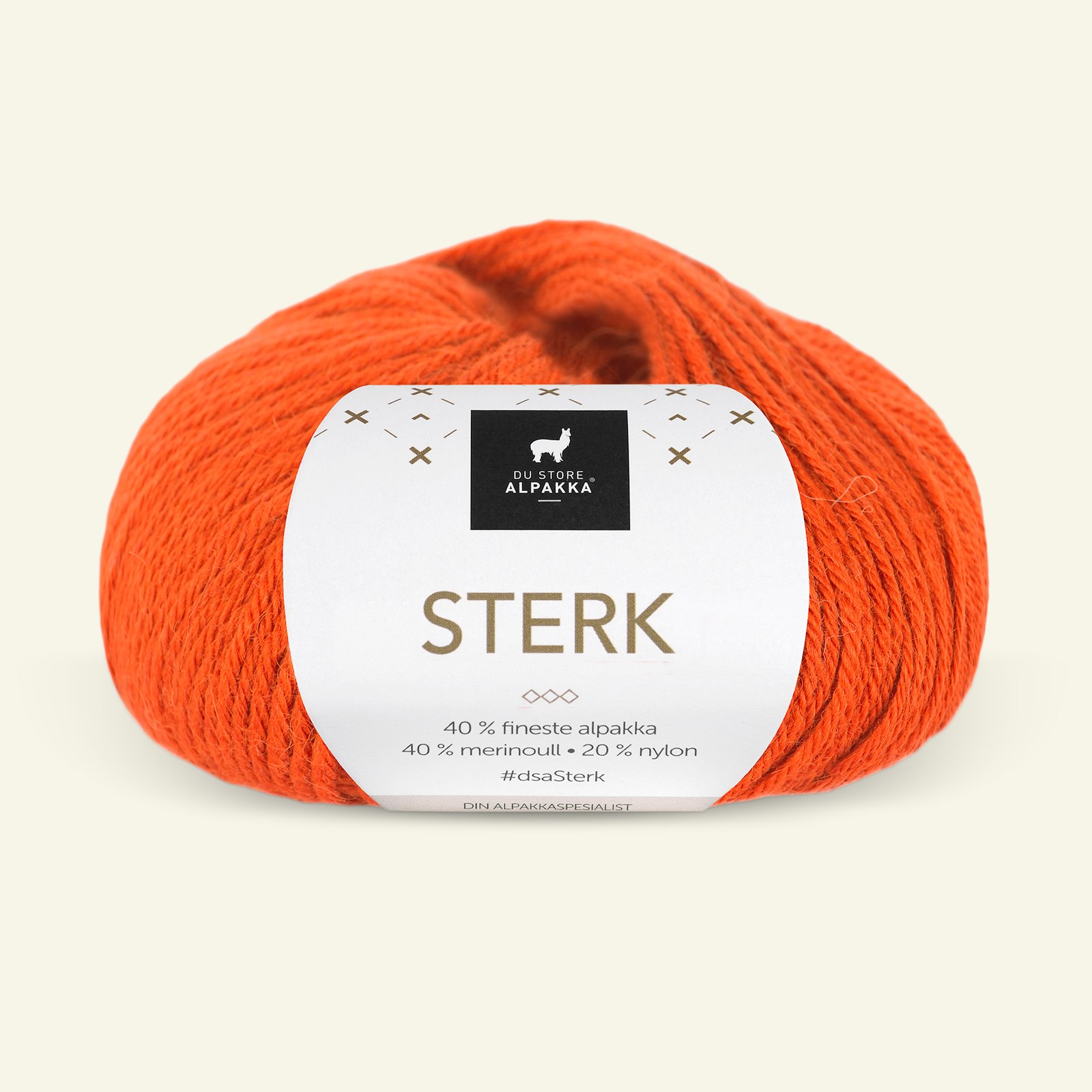 Du Store Alpakka, alpaca merino mixgarn "Sterk", orange (907) 90000699_pack
