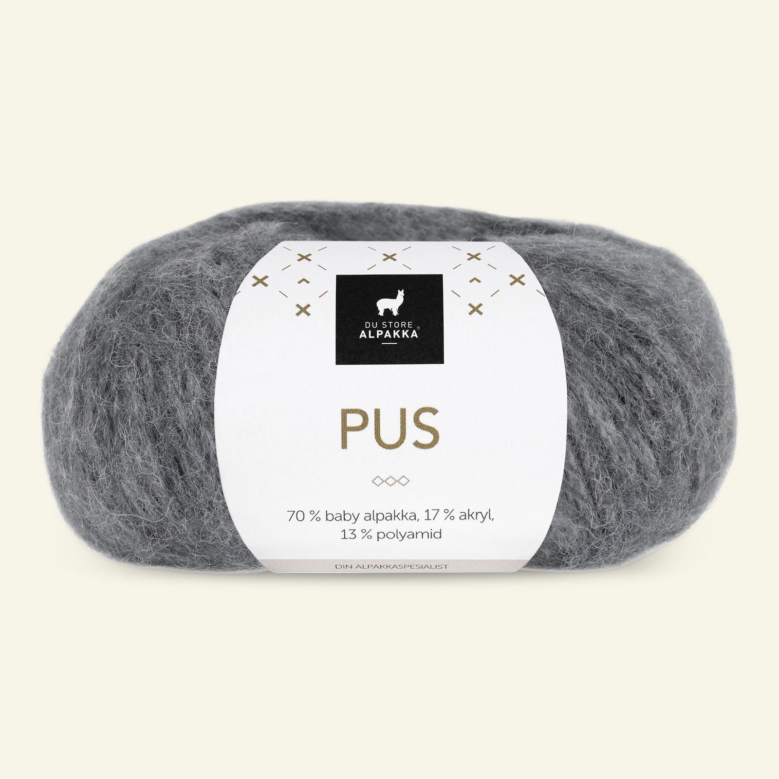 Du Store Alpakka, alpaca mixed yarn "Pus", charcoal melange (4010) 90000717_pack