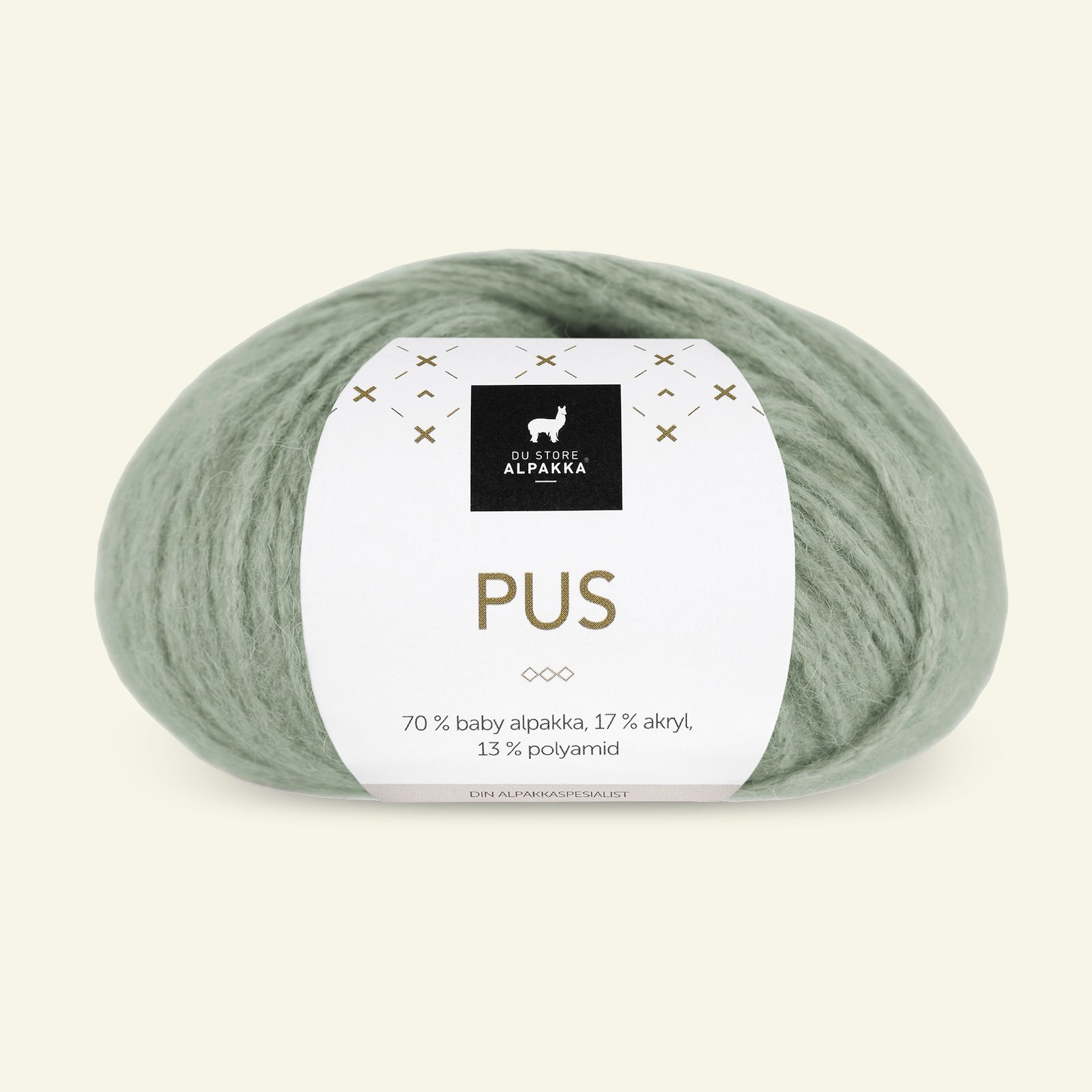 Du Store Alpakka, alpaca mixed yarn "Pus", dusty jade green (4040) 90000729_pack