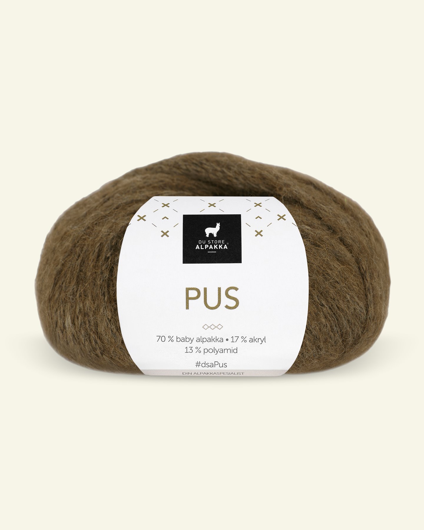 Du Store Alpakka, alpaca mixed yarn "Pus", kaki (4054) 90000734_pack
