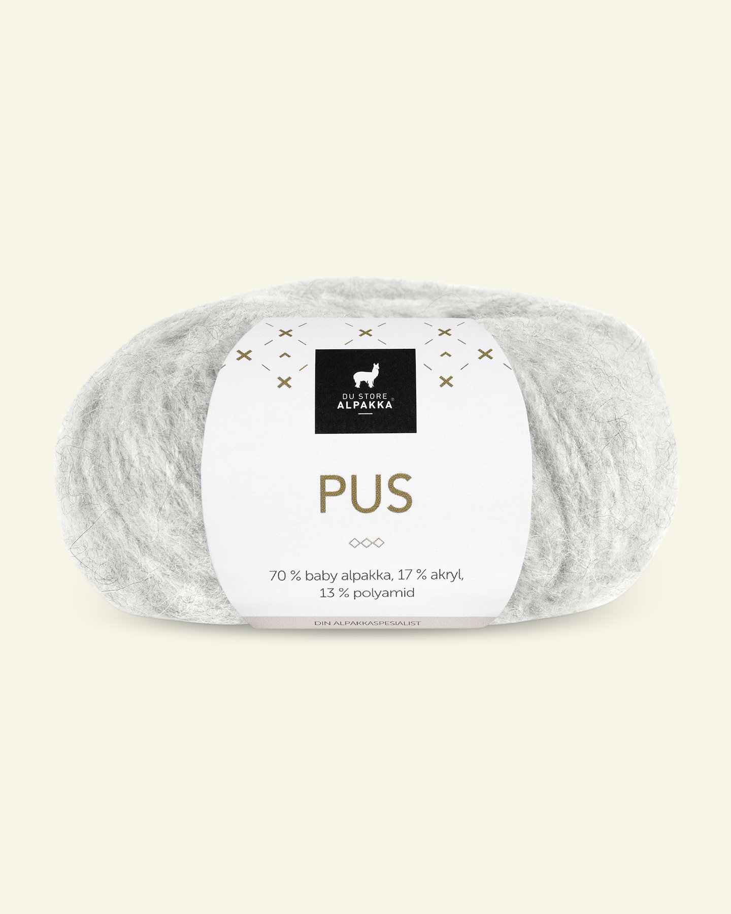 Du Store Alpakka, alpaca mixed yarn "Pus", light grey melange (4011) 90000718_pack