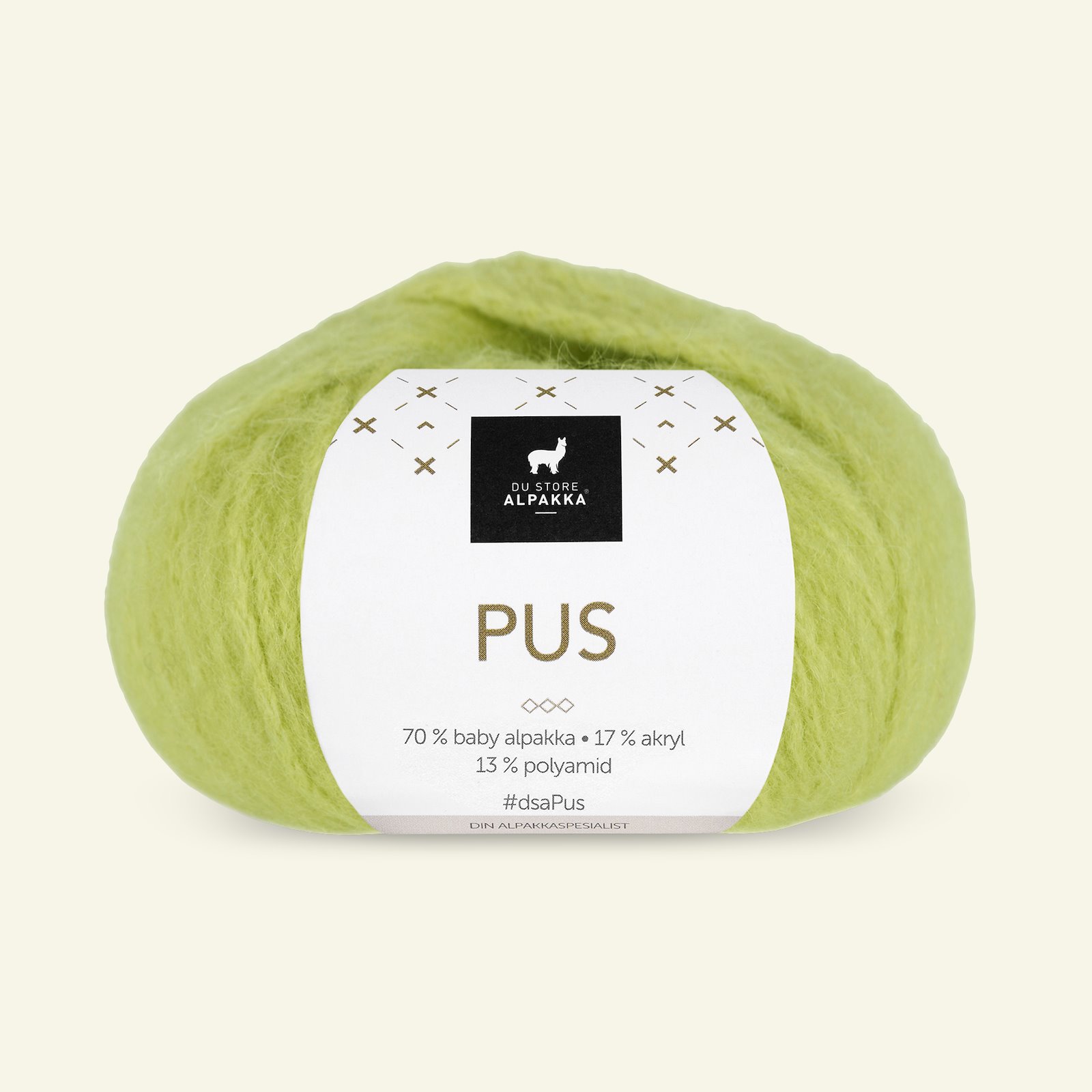 Du Store Alpakka, alpaca mixed yarn "Pus", light lime (4056) 90000736_pack