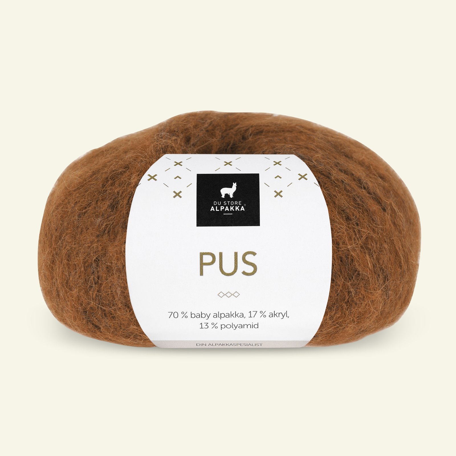 Du Store Alpakka, alpaca mixed yarn "Pus", nougat (4050) 90000733_pack