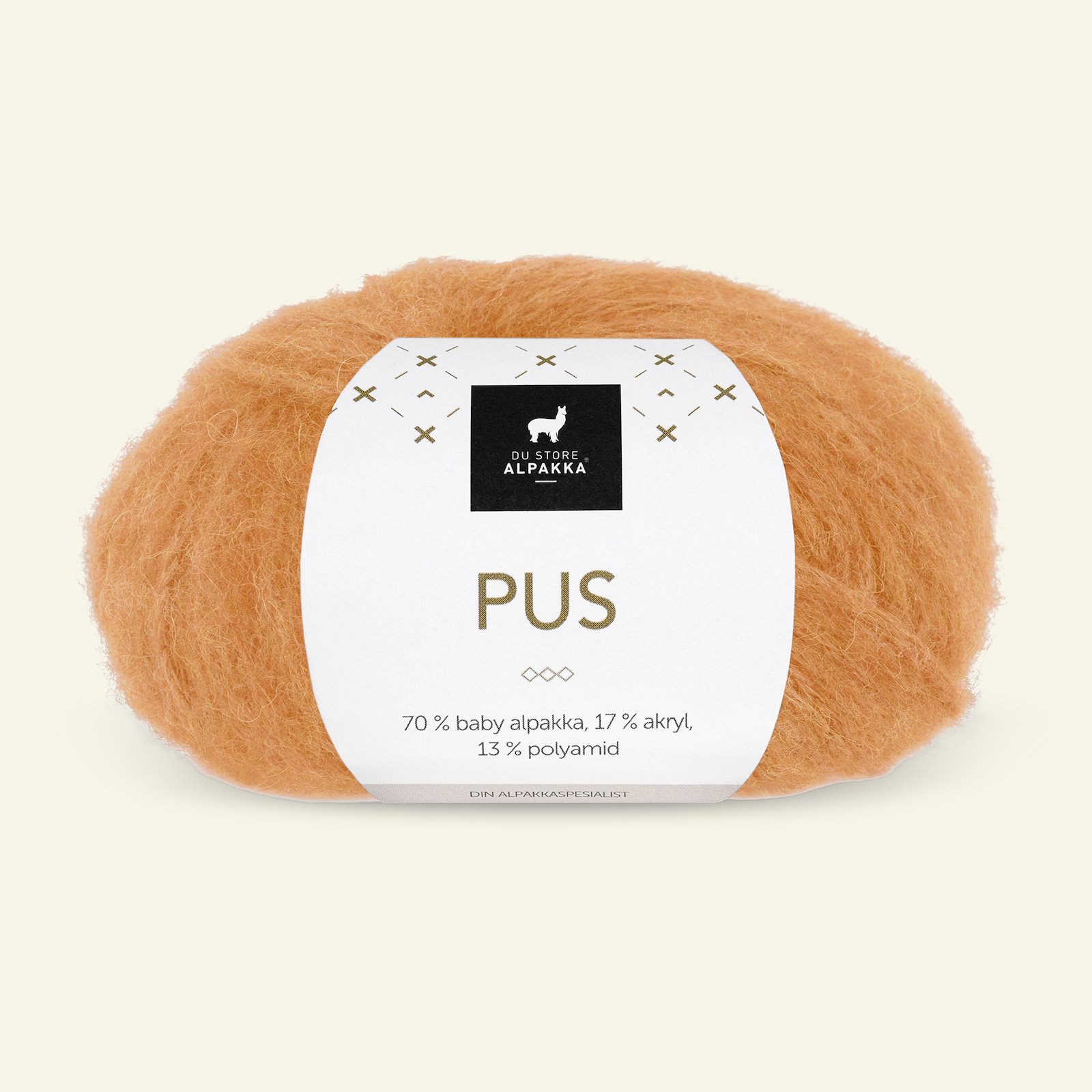 Du Store Alpakka, alpaca mixed yarn "Pus", saffron yellow (4033) 90000726_pack