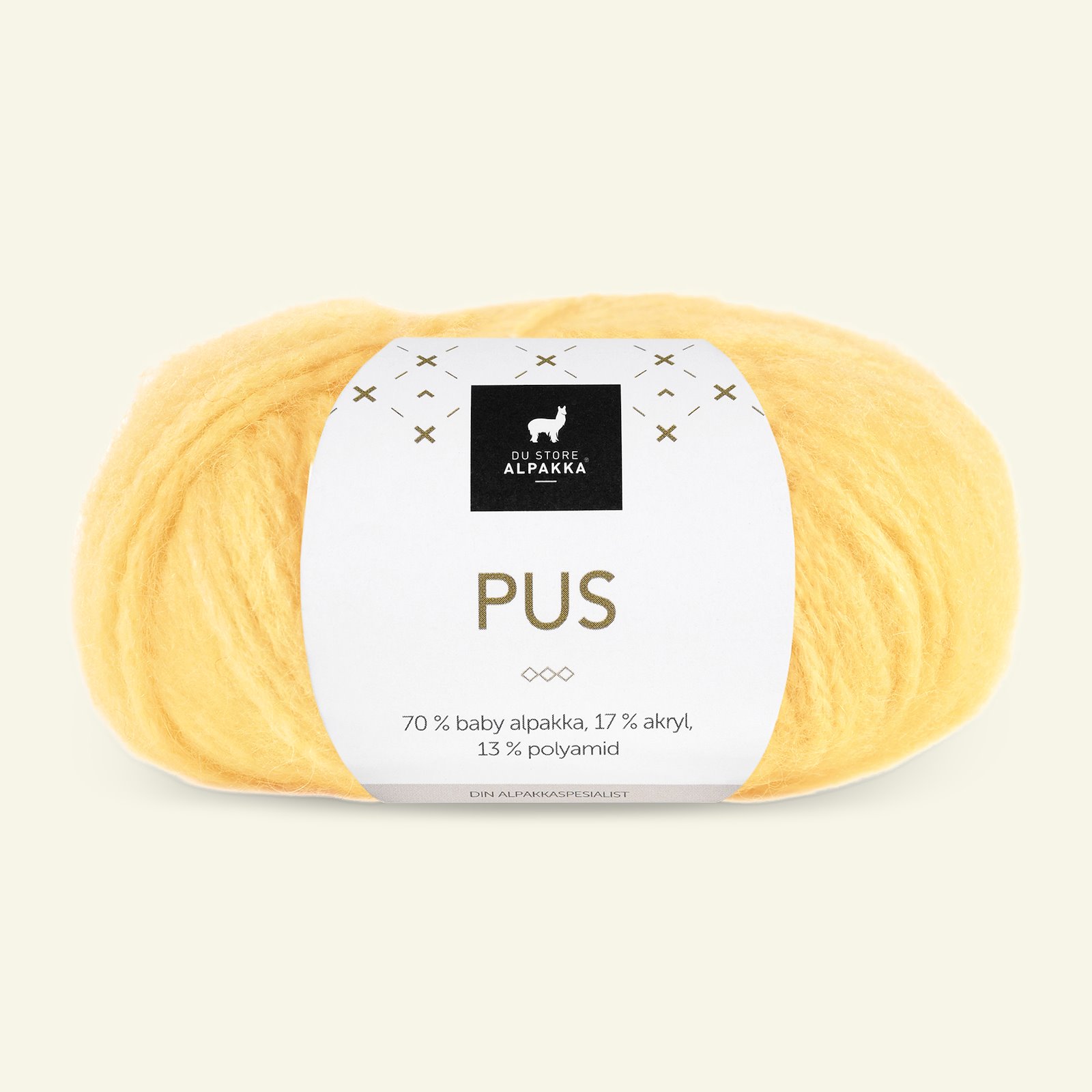 Du Store Alpakka, alpaca mixed yarn "Pus", yellow (4008) 90000715_pack