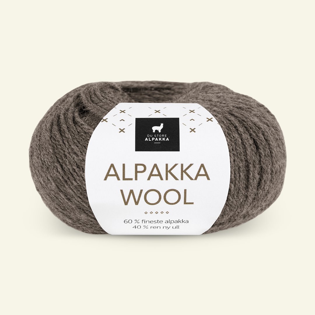 Se Du Store Alpakka, alpaca uldgarn "Alpakka Wool", brun mel (506) hos Selfmade