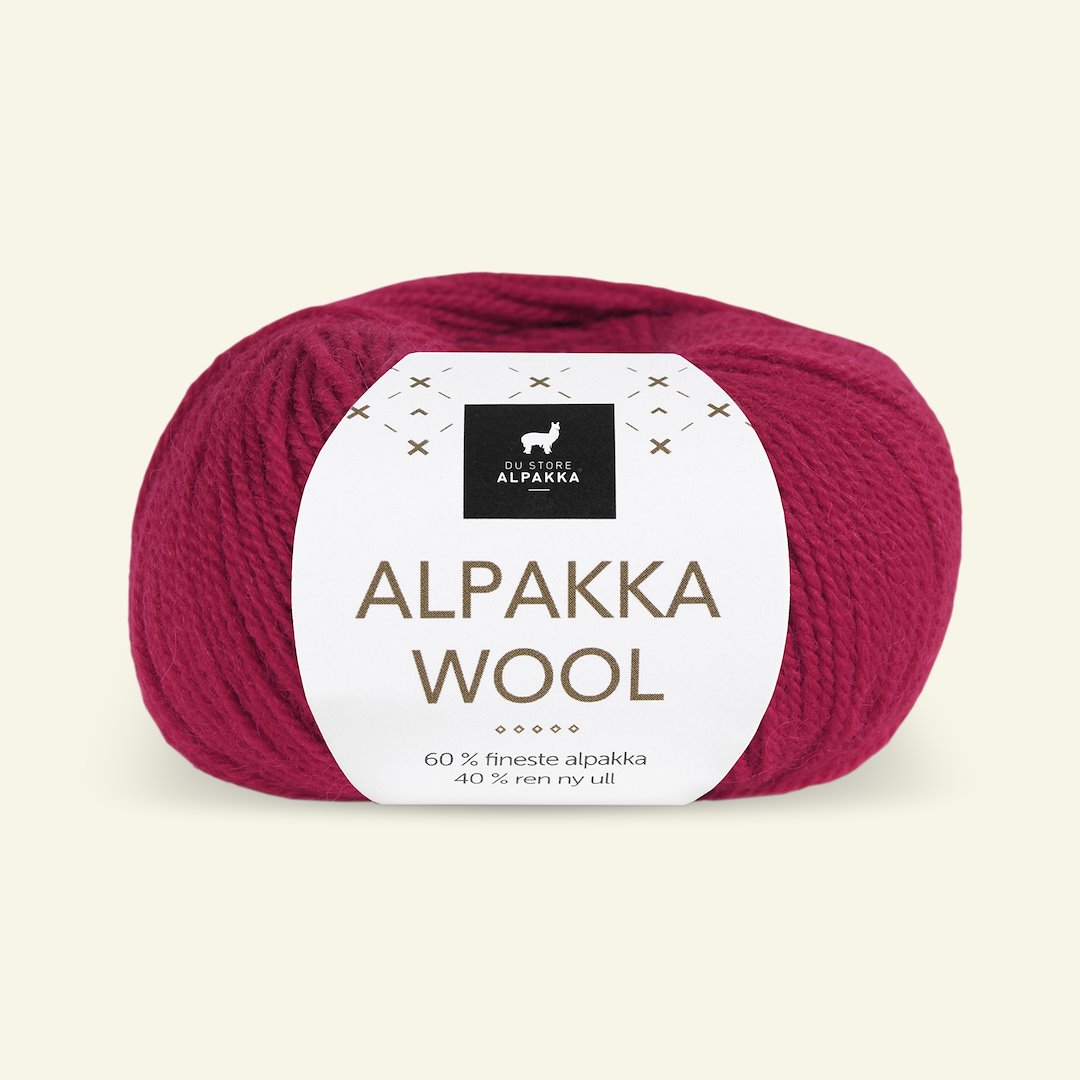 Se Du Store Alpakka, alpaca uldgarn "Alpakka Wool", dyb rød (521) hos Selfmade