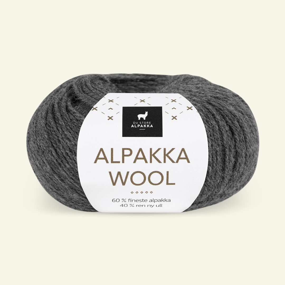 Billede af Du Store Alpakka, alpaca uldgarn "Alpakka Wool", mørk grå (503)