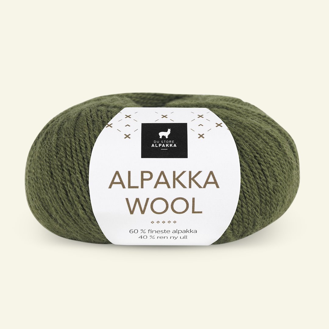 Billede af Du Store Alpakka, alpaca uldgarn "Alpakka Wool", oliven (522)