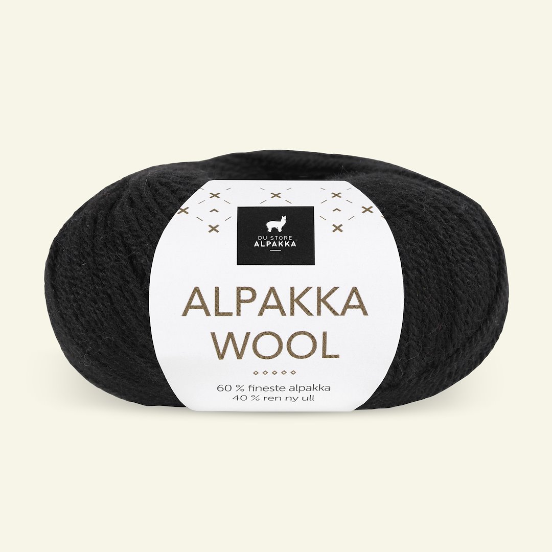 Billede af Du Store Alpakka, alpaca uldgarn "Alpakka Wool", sort (526)
