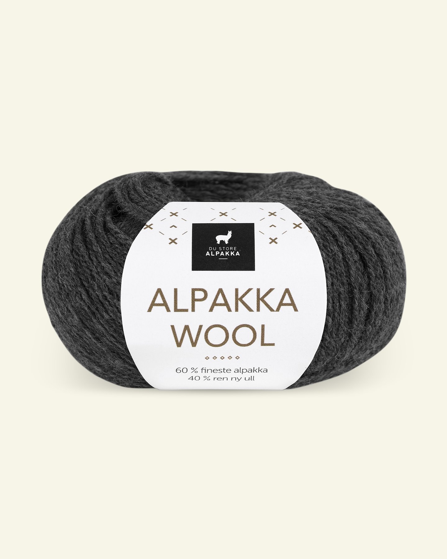 Du Store Alpakka, alpaca wool yarn, "Alpakka Wool", charcoal (504) 90000550_pack