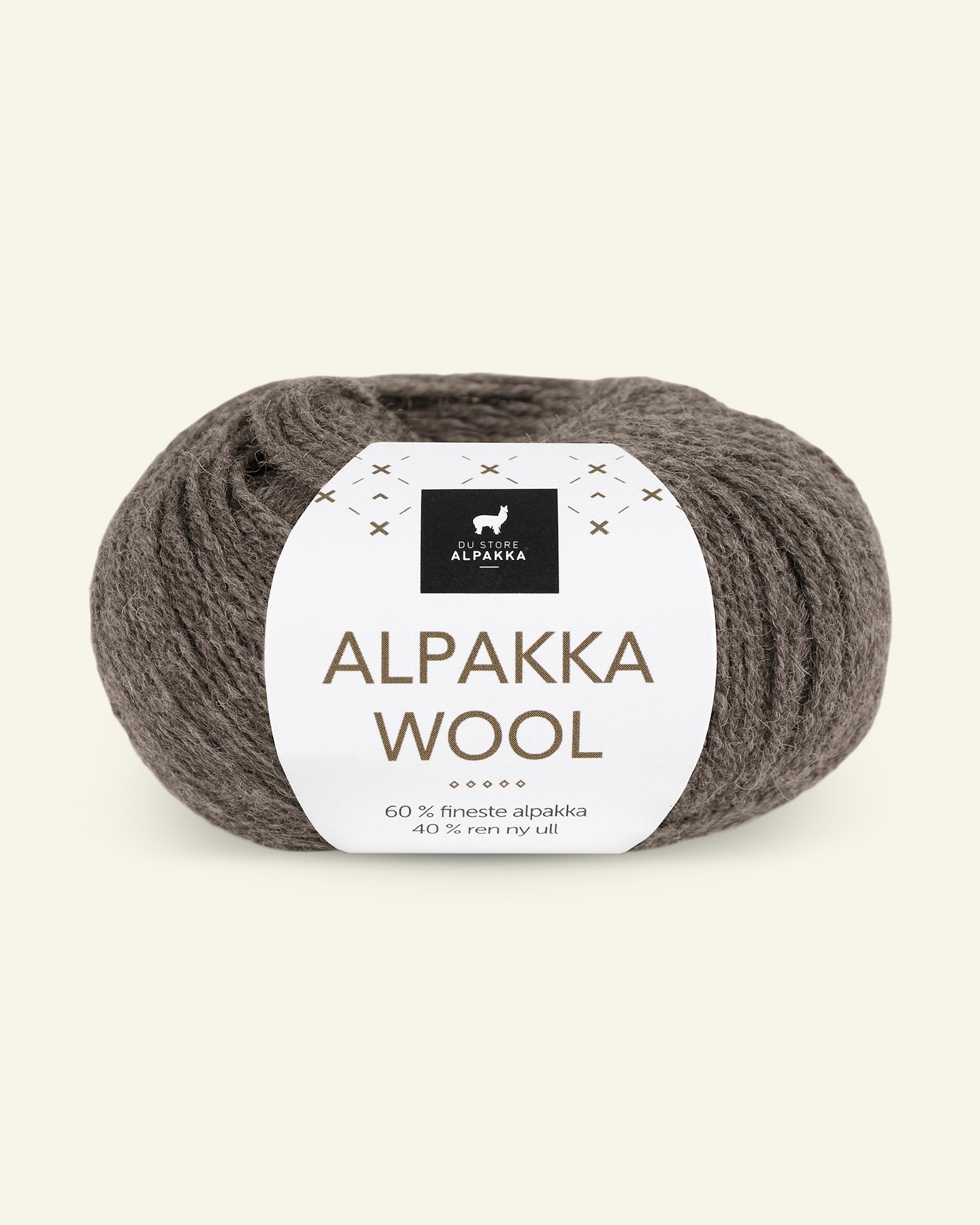 Du Store Alpakka, alpaka ullgarn "Alpakka Wool", brun mel. (506) 90000552_pack