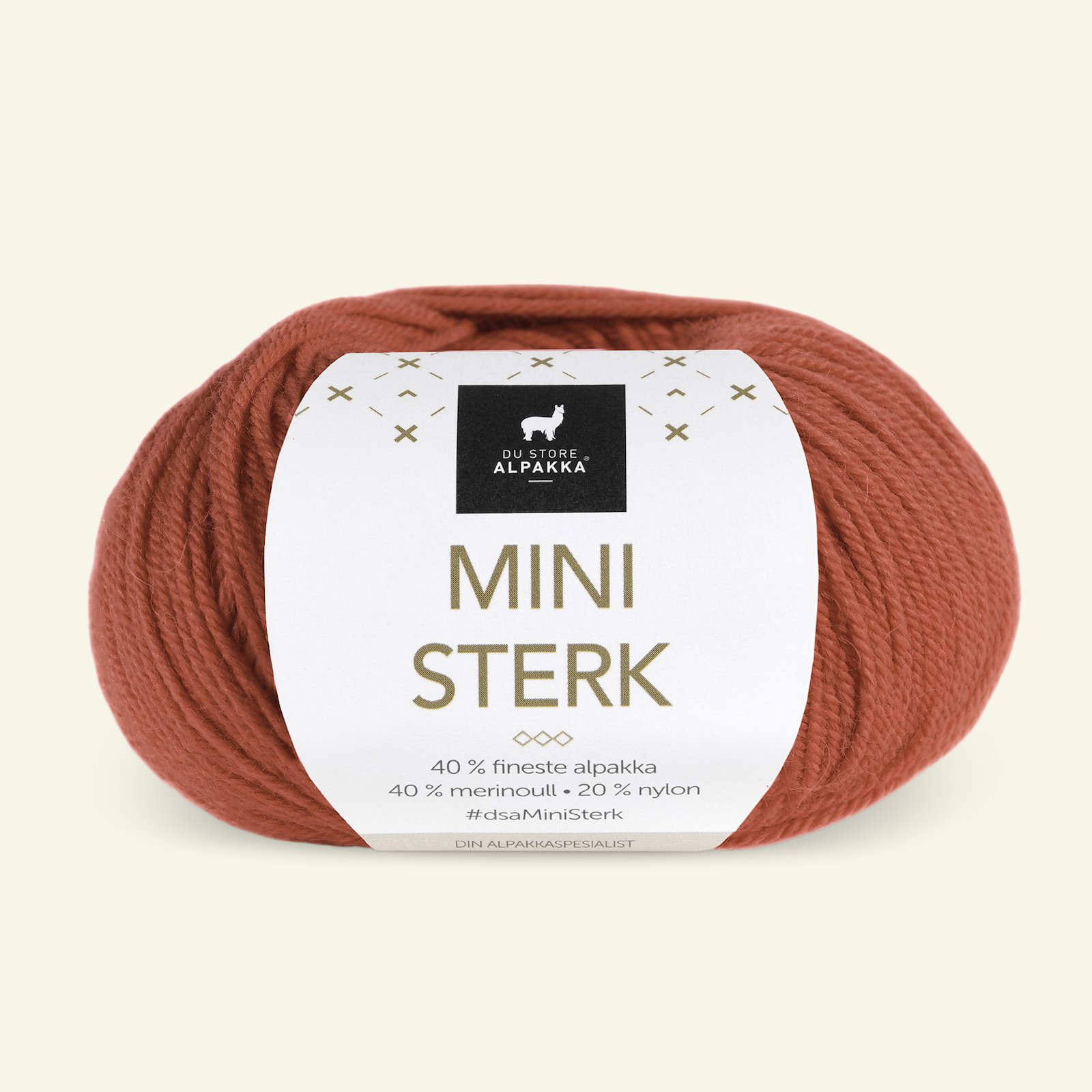 Du Store Alpakka, alpakka merino blandingsgarn "Mini Sterk", brent oransj (842) 90000633_pack