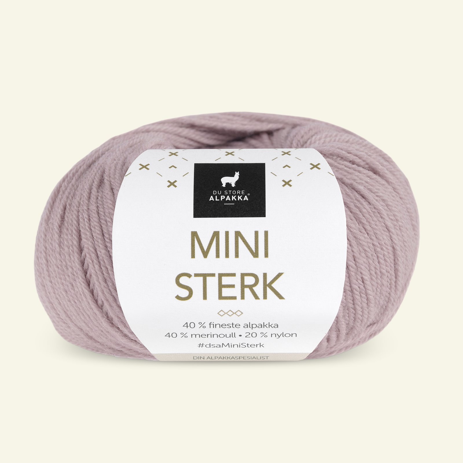 Du Store Alpakka, alpakka merino blandingsgarn "Mini Sterk", grå lavendel (853) 90000637_pack