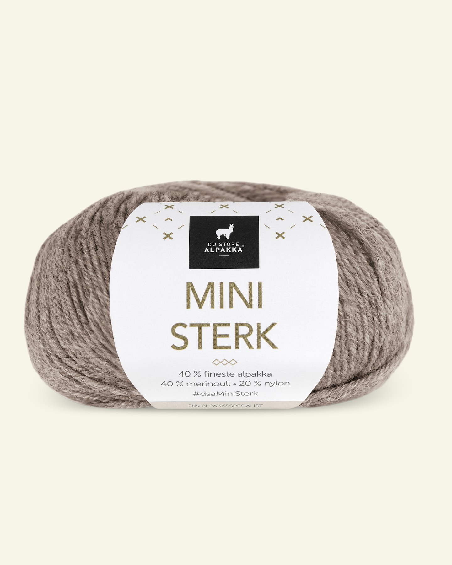 Du Store Alpakka, alpakka merino blandingsgarn "Mini Sterk", lys brun mel (823) 90000627_pack