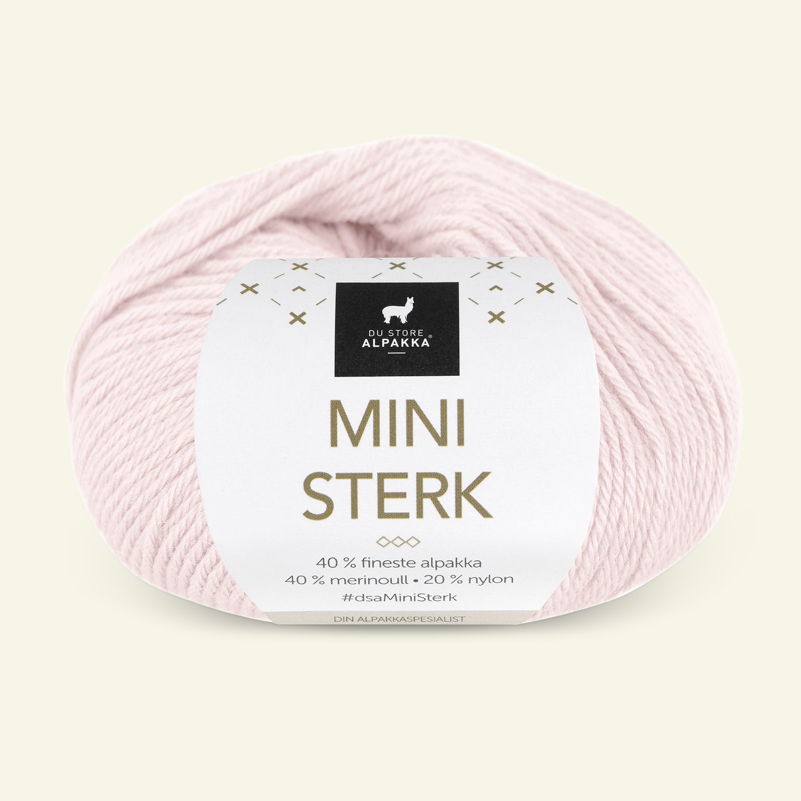 Du Store Alpakka, alpakka merino blandingsgarn "Mini Sterk", lys rosa (912) 90000655_pack
