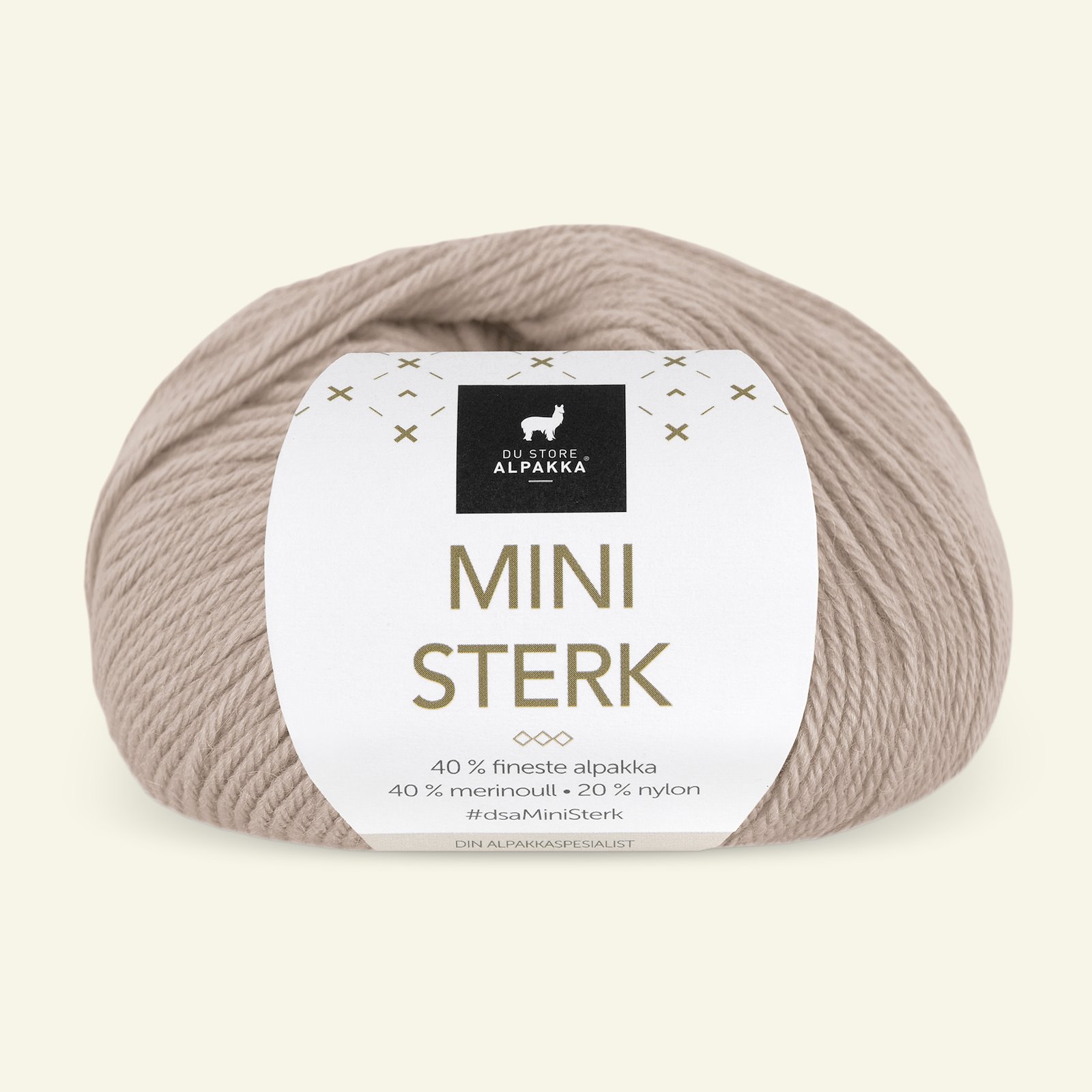 Du Store Alpakka, alpakka merino blandingsgarn "Mini Sterk", pudderbeige (903) 90000646_pack