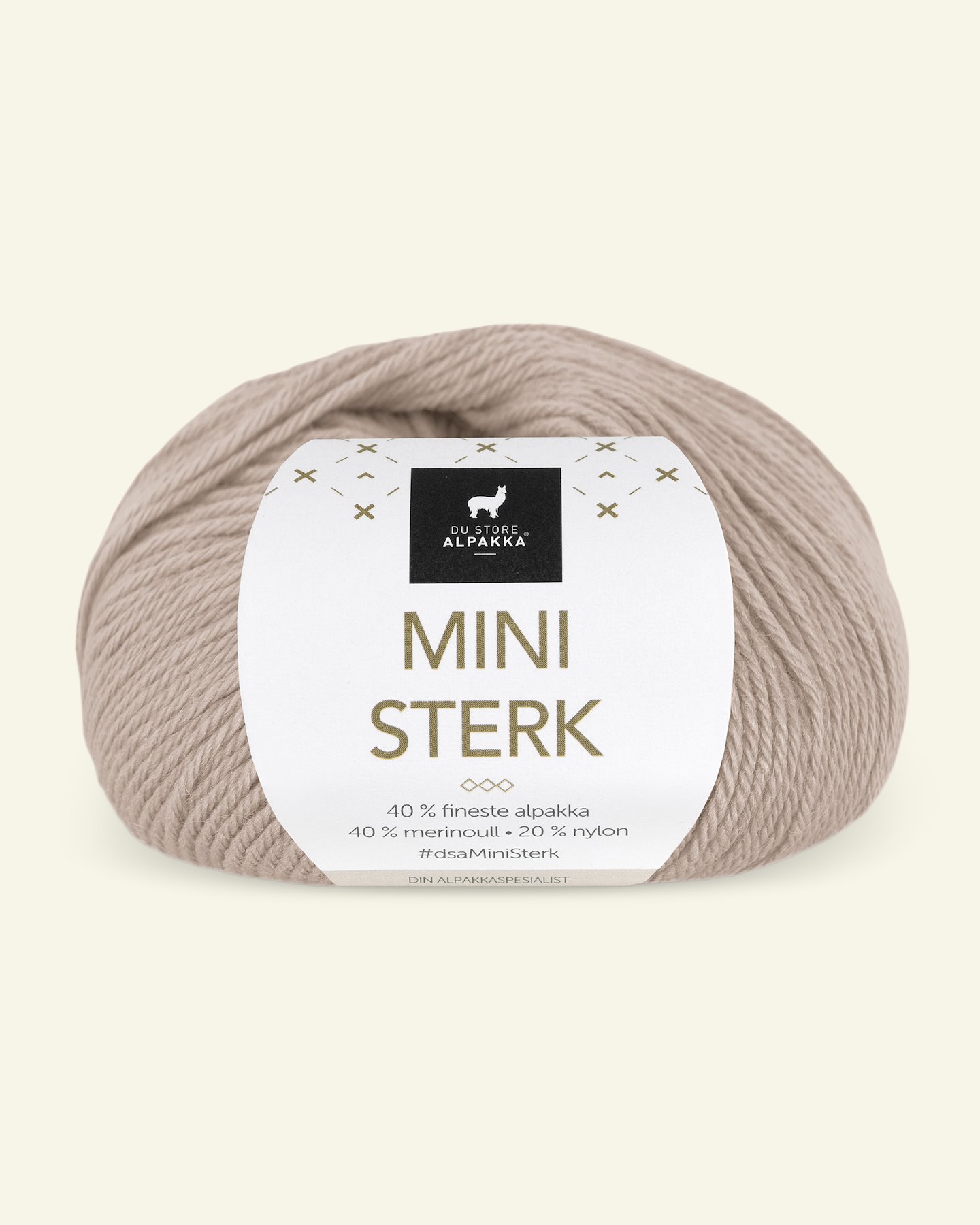 Du Store Alpakka, alpakka merino blandingsgarn "Mini Sterk", pudderbeige (903) 90000646_pack
