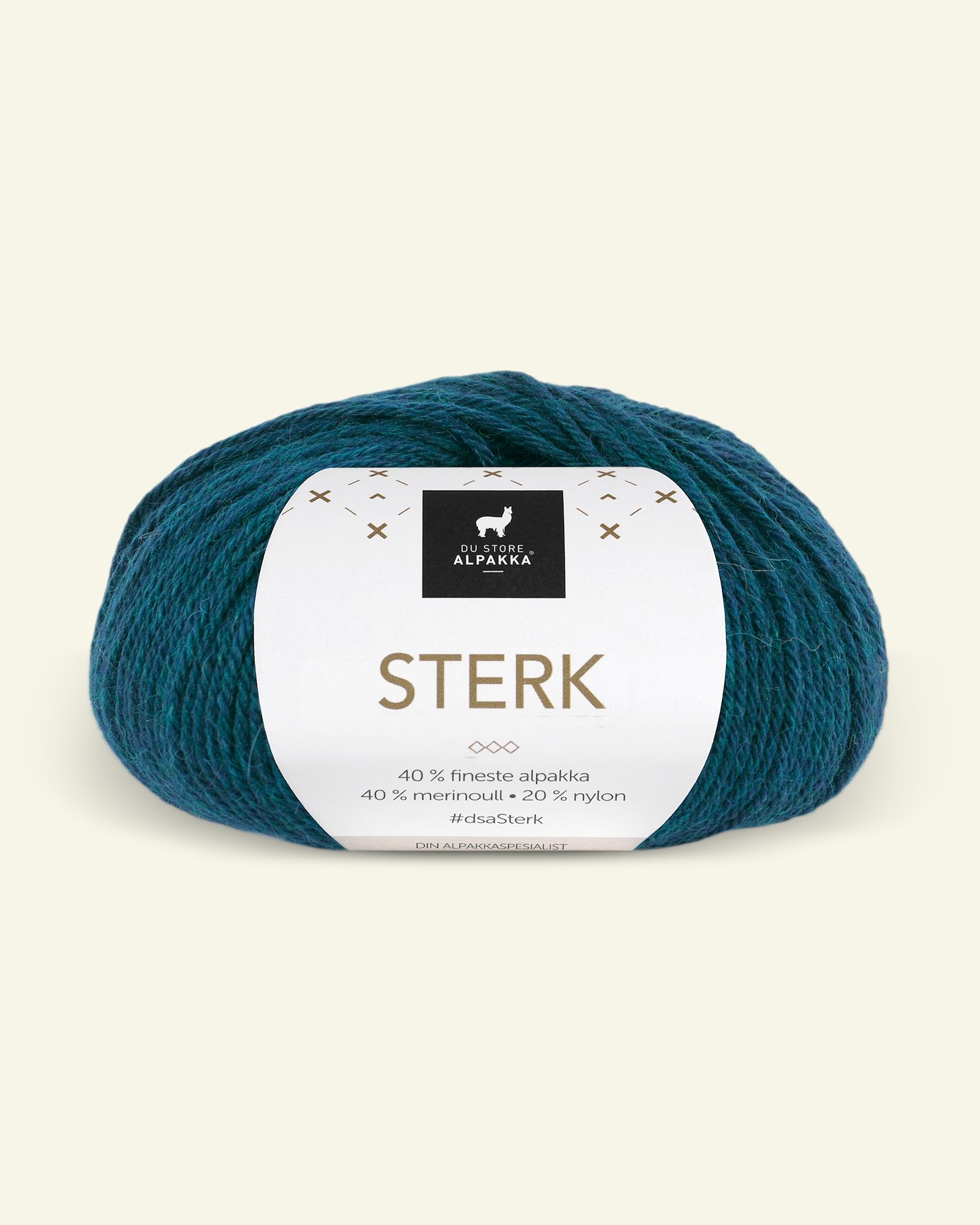 Du Store Alpakka, alpakka merino blandingsgarn "Sterk", blågrønn melert (887) 90000688_pack