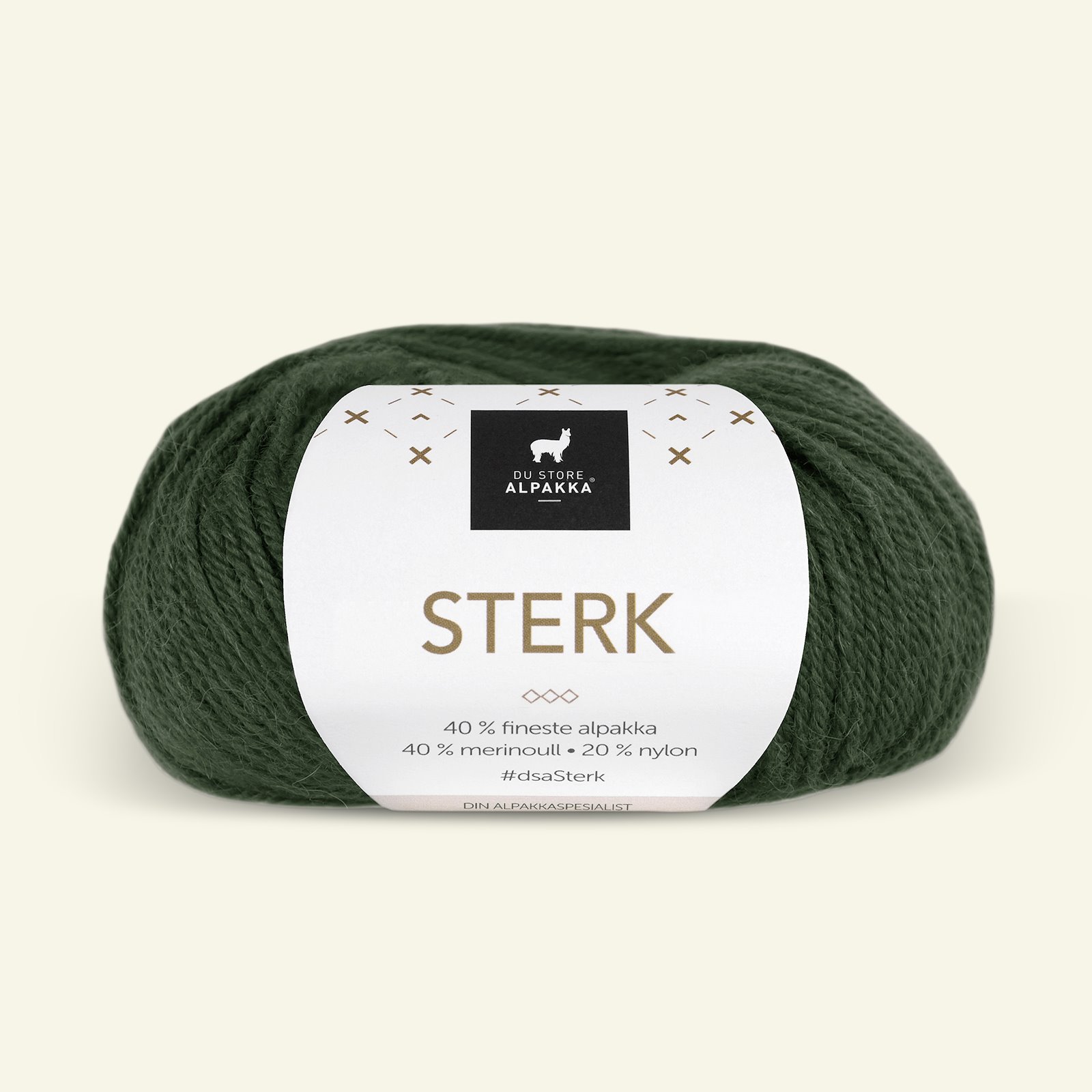 Du Store Alpakka, alpakka merino blandingsgarn "Sterk", flaskegrønn (860) 90000682_pack_b