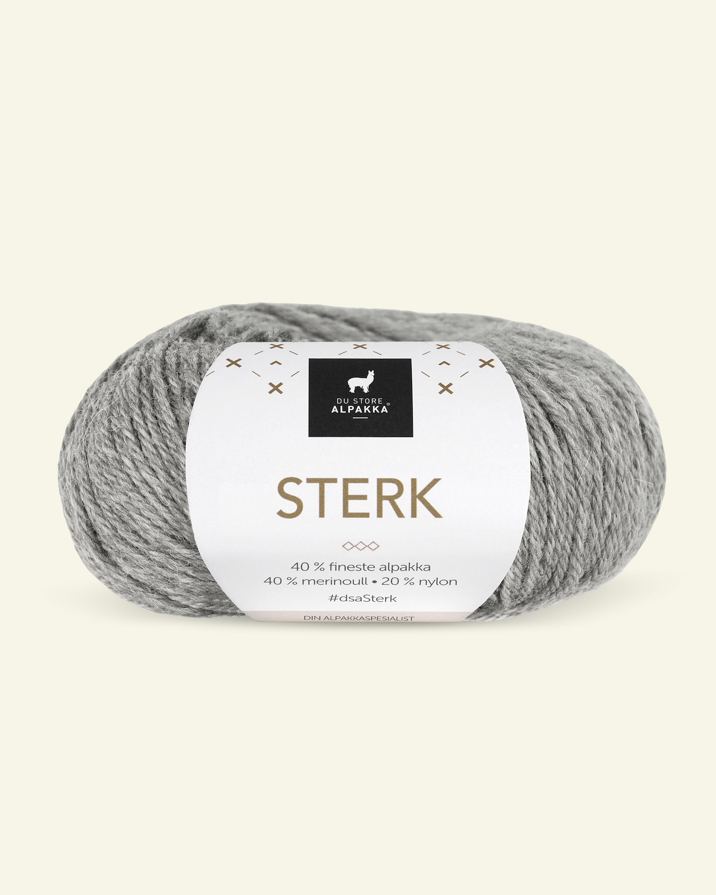 Du Store Alpakka, alpakka merino blandingsgarn "Sterk", grå melert (822) 90000663_pack