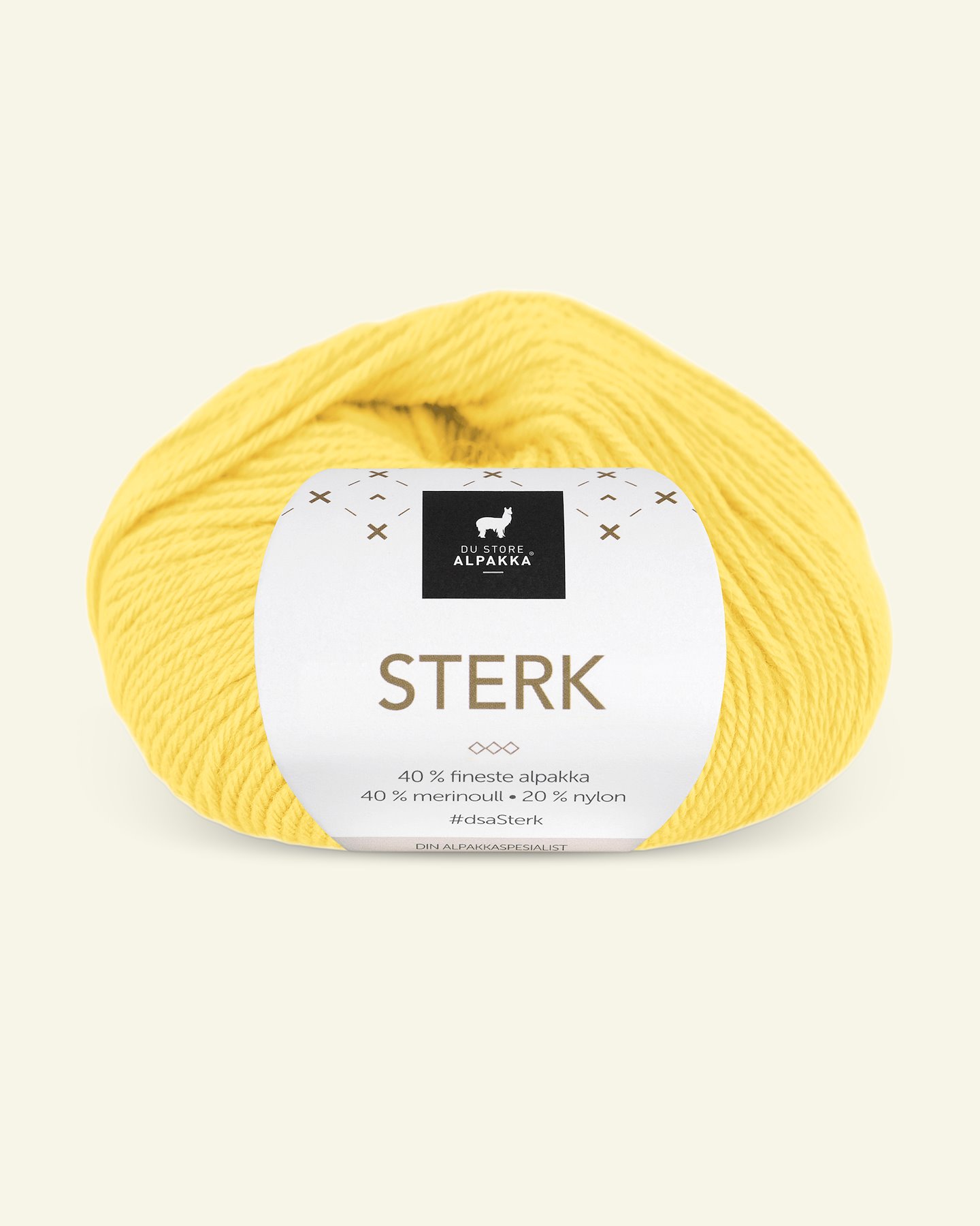 Du Store Alpakka, alpakka merino blandingsgarn "Sterk", gul (914) 90000706_pack