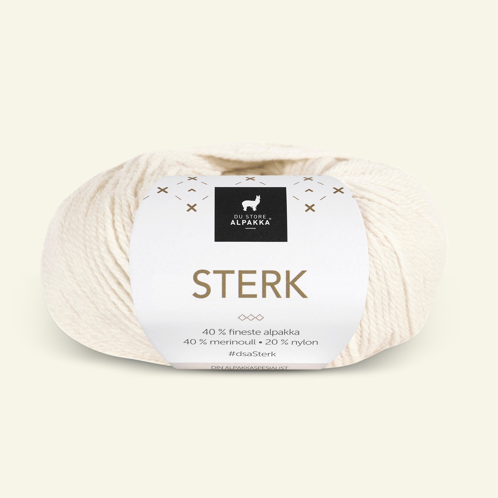 Du Store Alpakka, alpakka merino blandingsgarn "Sterk", hvit (851) 90000677_pack