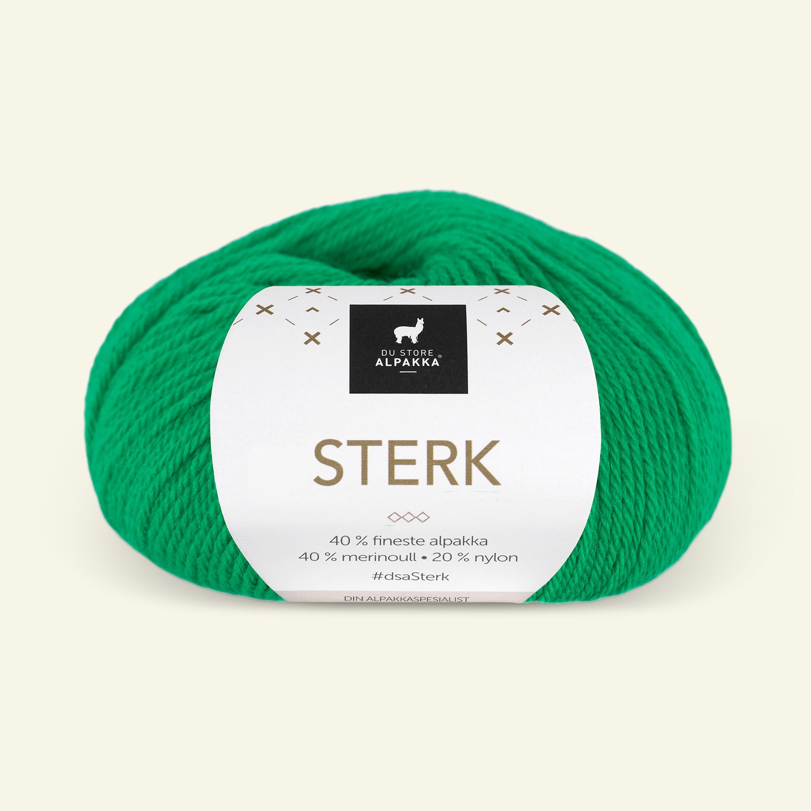 Du Store Alpakka, alpakka merino blandingsgarn "Sterk", skarp grønn (903) 90000695_pack