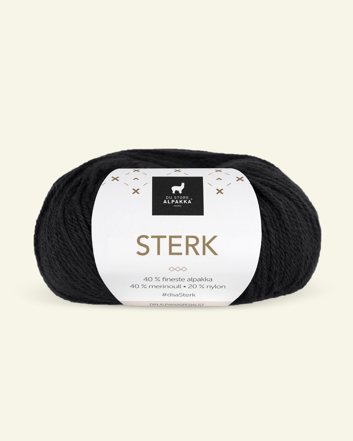 Du Store Alpakka, alpakka merino blandingsgarn "Sterk", svart (809) 90000658_pack