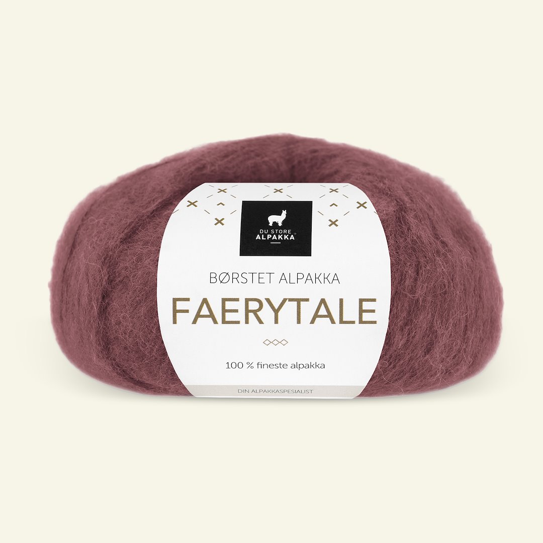 Se Du Store Alpakka, børsted alpacagarn "Faerytale", aubergine (791) hos Selfmade