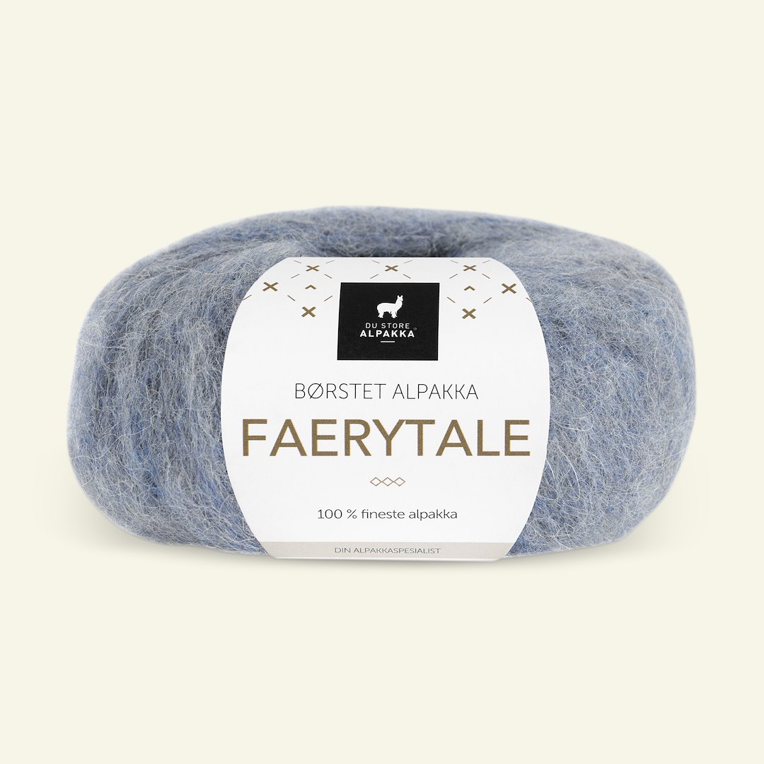 Se Du Store Alpakka, børsted alpacagarn "Faerytale", grå blå (740) hos Selfmade