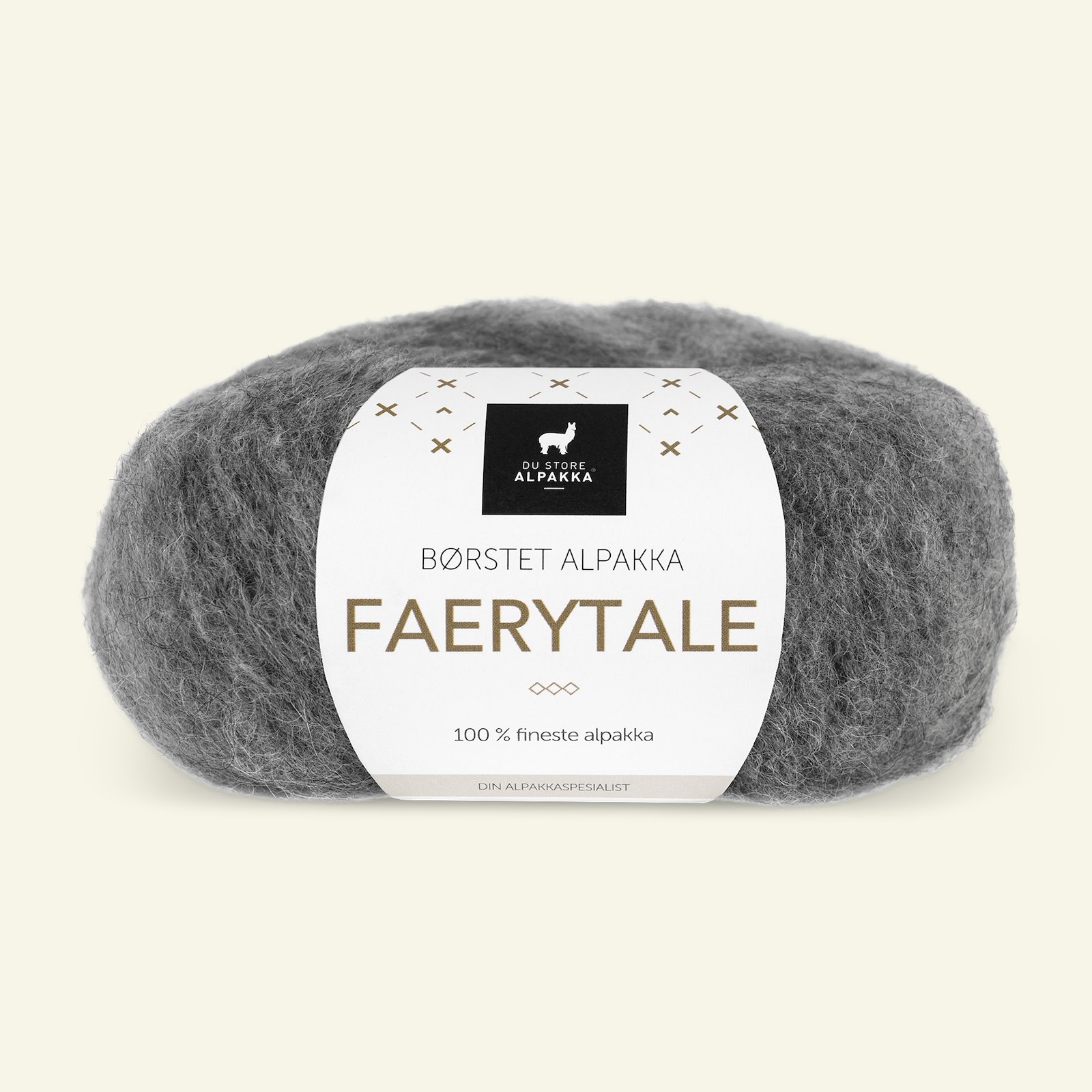 Du Store Alpakka, børsted alpacagarn "Faerytale", grå melange (731) 90000586_pack