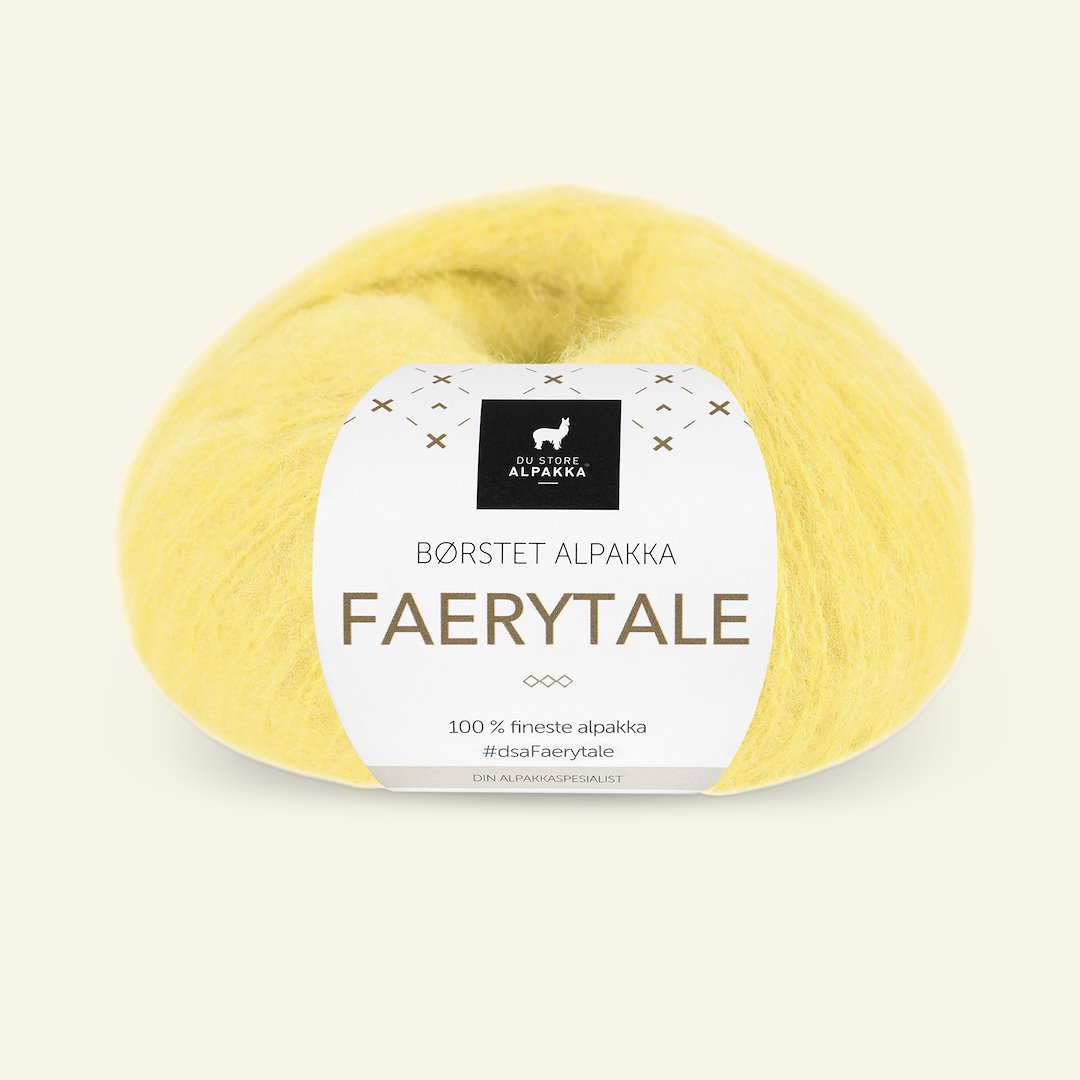 Billede af Du Store Alpakka, børsted alpacagarn "Faerytale", gul (812)