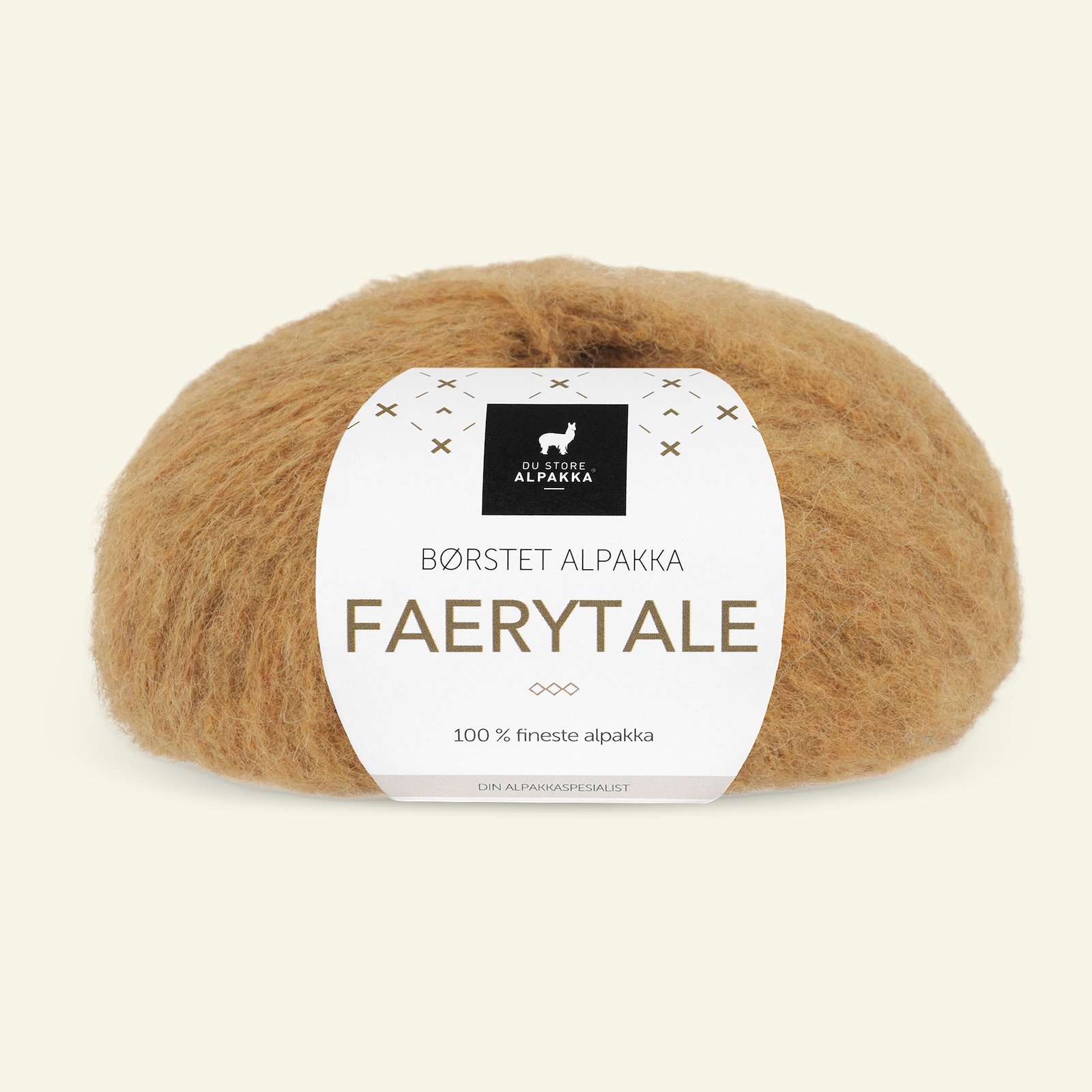 Du Store Alpakka, børsted alpacagarn "Faerytale", karry melange (754) 90000591_pack