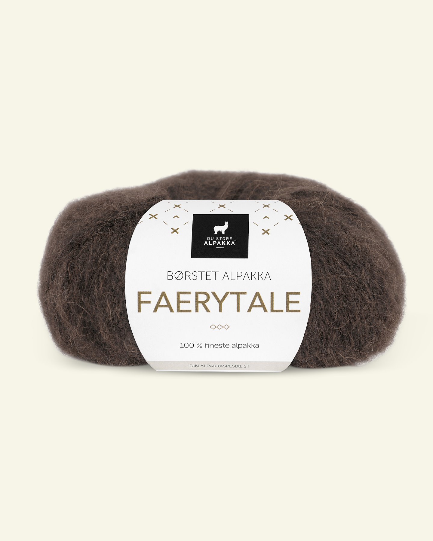 Du Store Alpakka, børsted alpacagarn "Faerytale", mørk brun (722) 90000584_pack