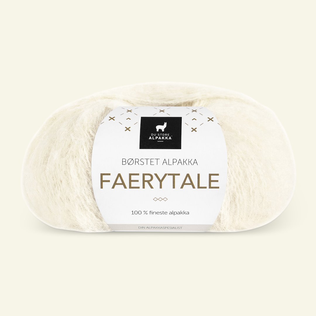 Se Du Store Alpakka, børsted alpacagarn "Faerytale", offwhite (701) hos Selfmade