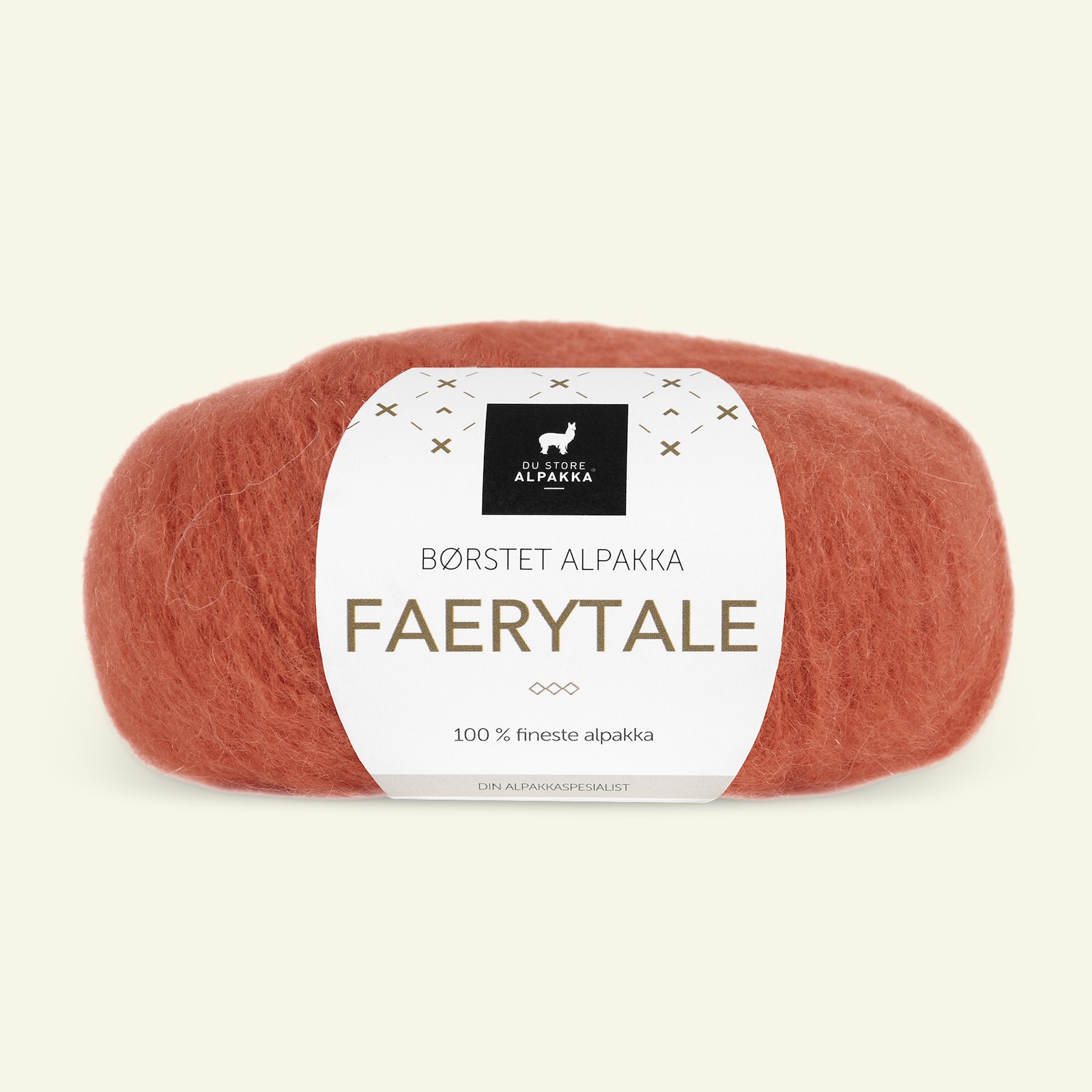 Du Store Alpakka, børsted alpakkagarn "Faerytale", brent oransje (783) 90000599_pack