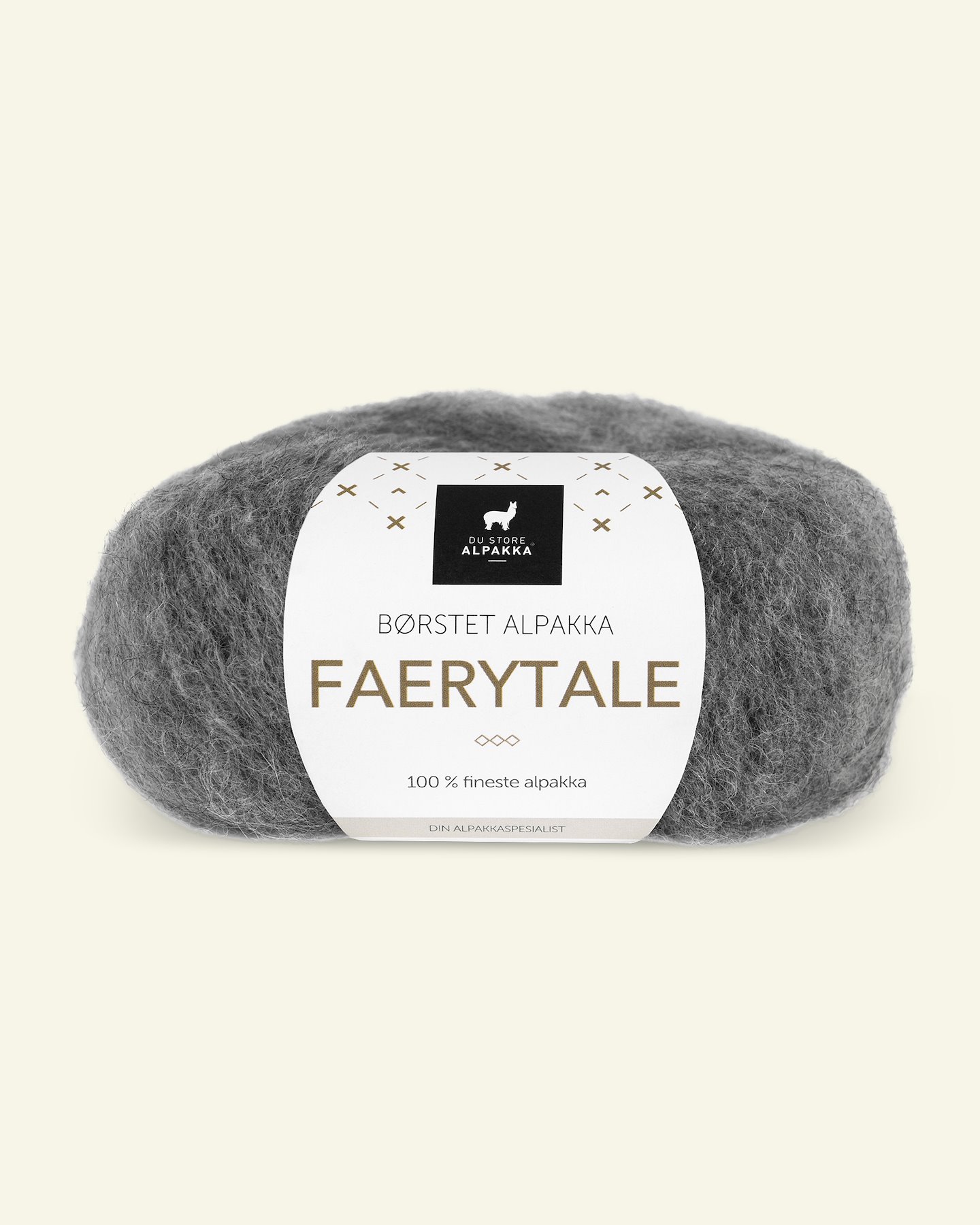 Du Store Alpakka, børsted alpakkagarn "Faerytale", grå melert (731) 90000586_pack