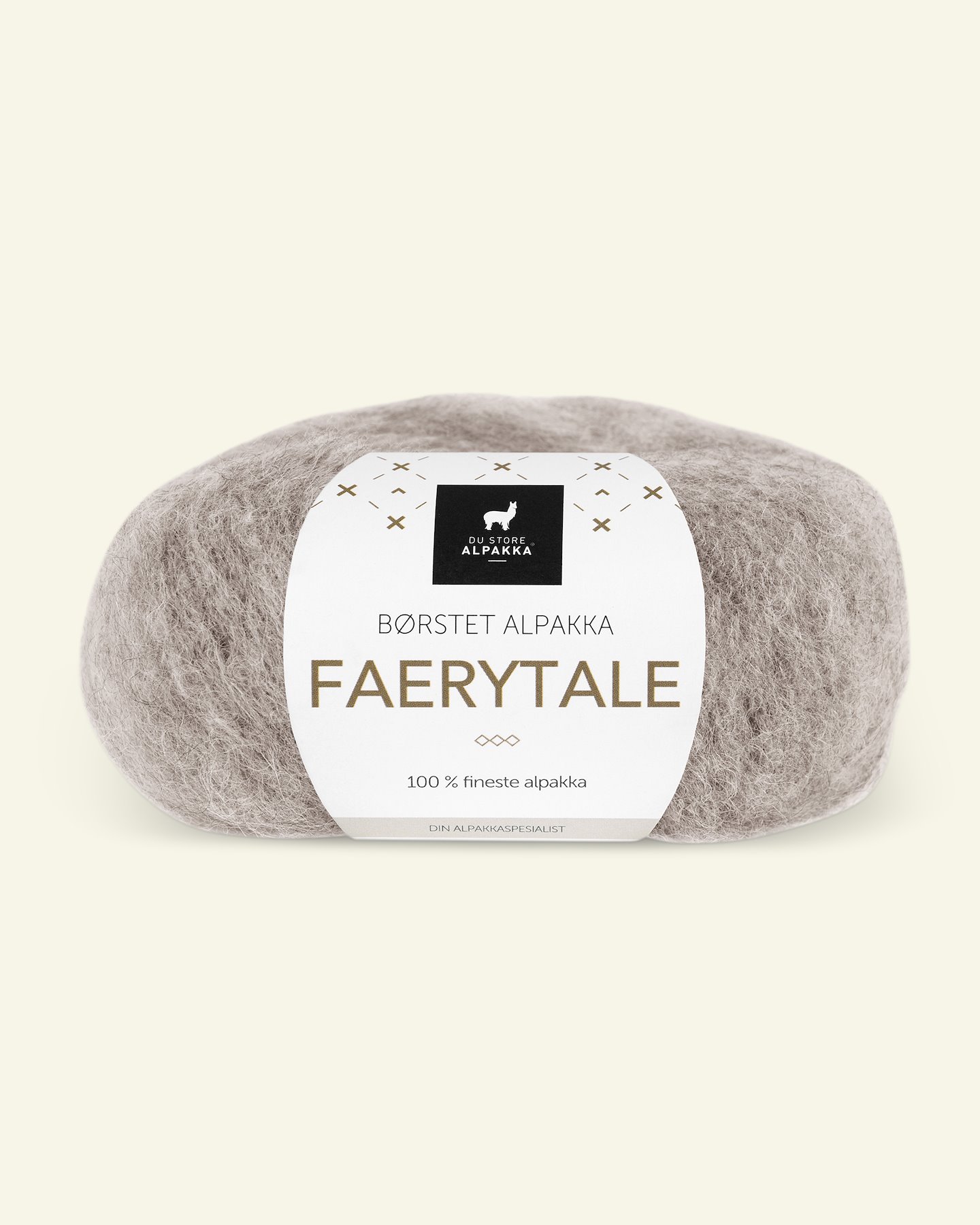 Du Store Alpakka, børsted alpakkagarn "Faerytale", lys gråbrun (758) 90000592_pack
