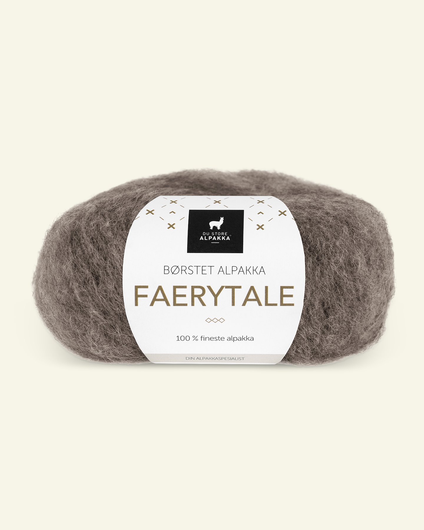 Du Store Alpakka, børsted alpakkagarn "Faerytale", mørk gråbrun (726) 90000585_pack