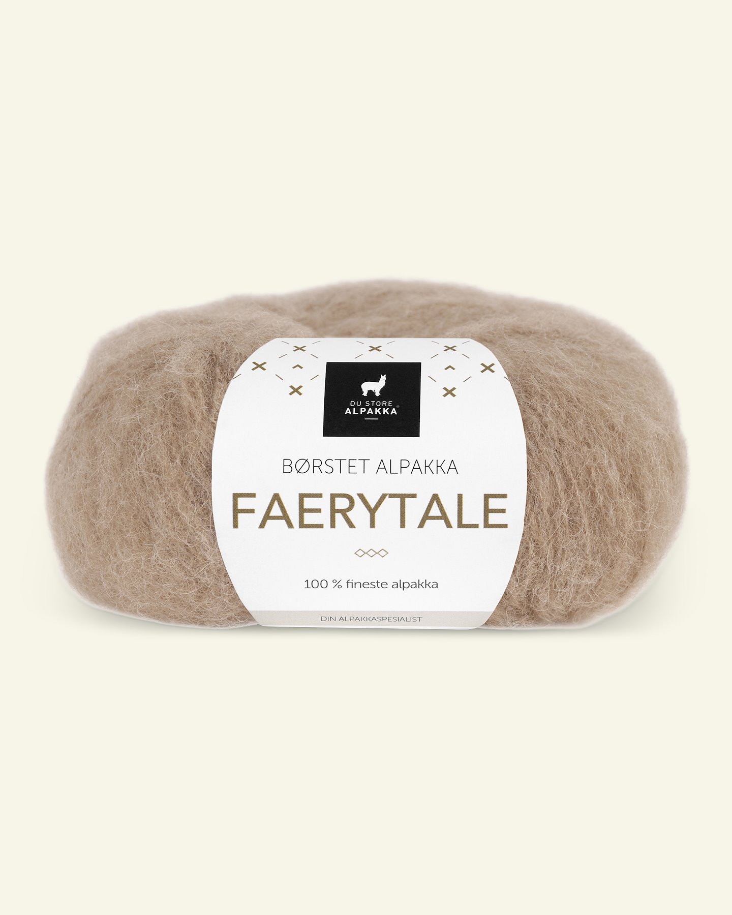 Du Store Alpakka, børstet alpacagarn "Faerytale", karamel (720) 90000583_pack