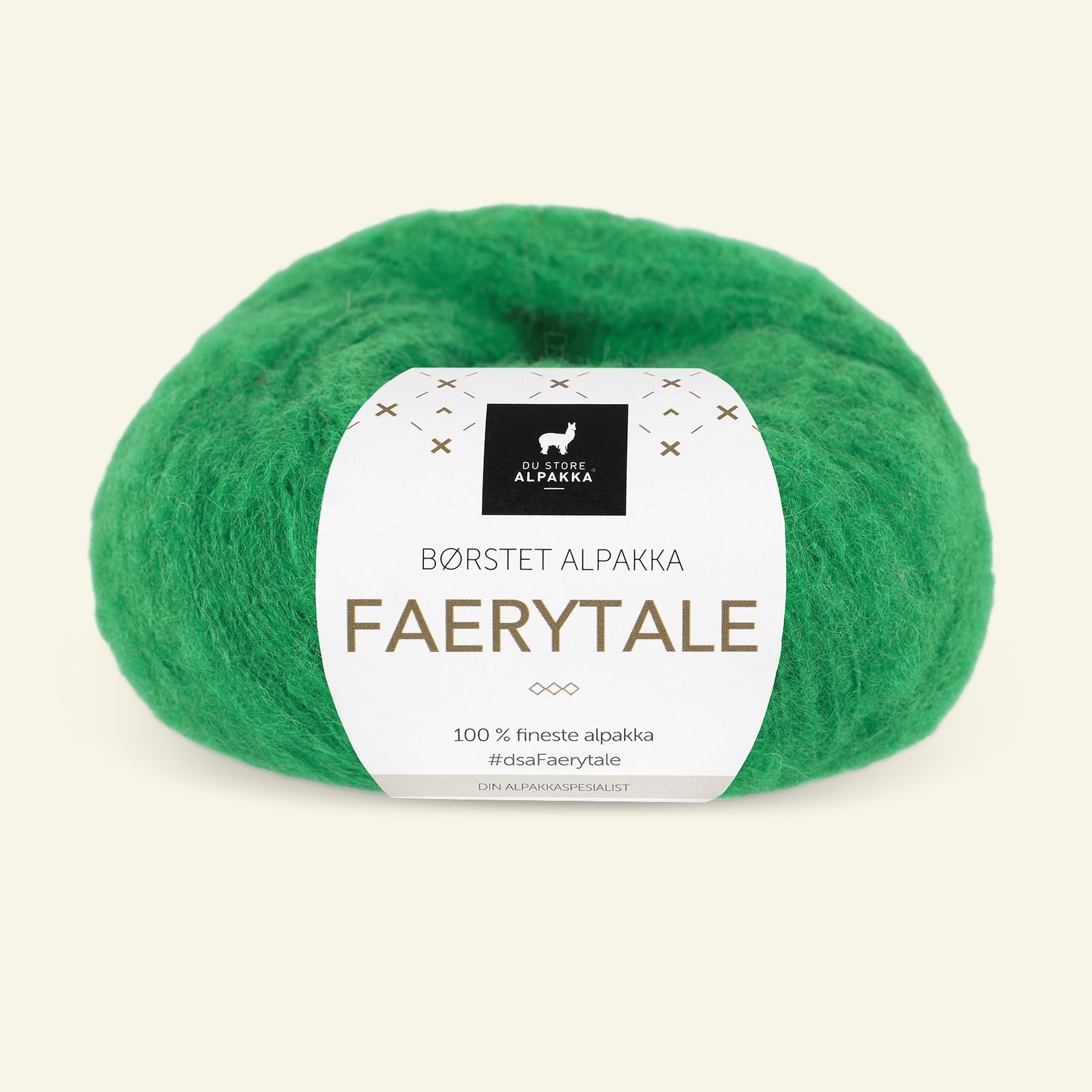 Du Store Alpakka, børstet alpakkagarn "Faerytale", grøn (802) 90000609_pack