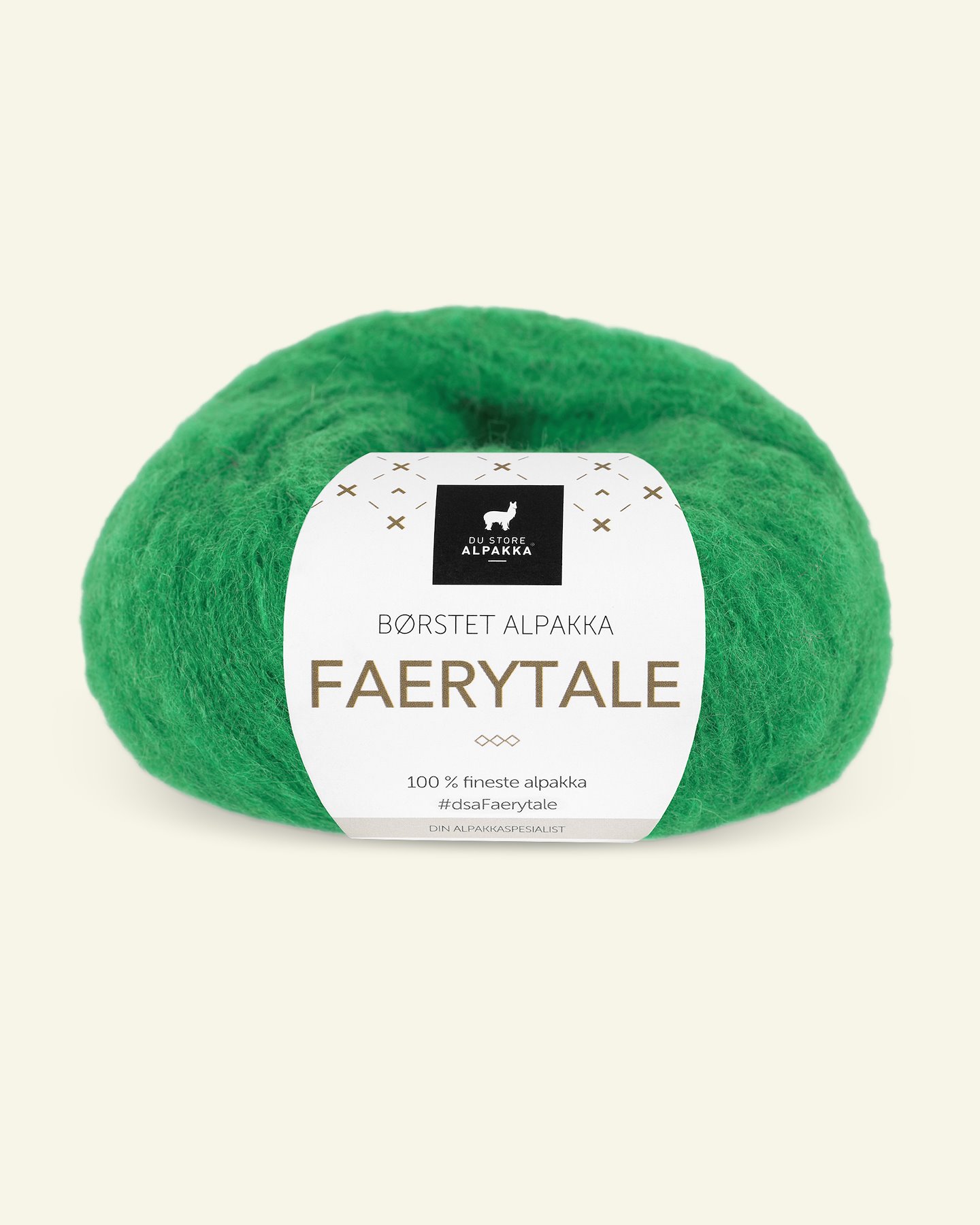 Du Store Alpakka, børstet alpakkagarn "Faerytale", grøn (802) 90000609_pack